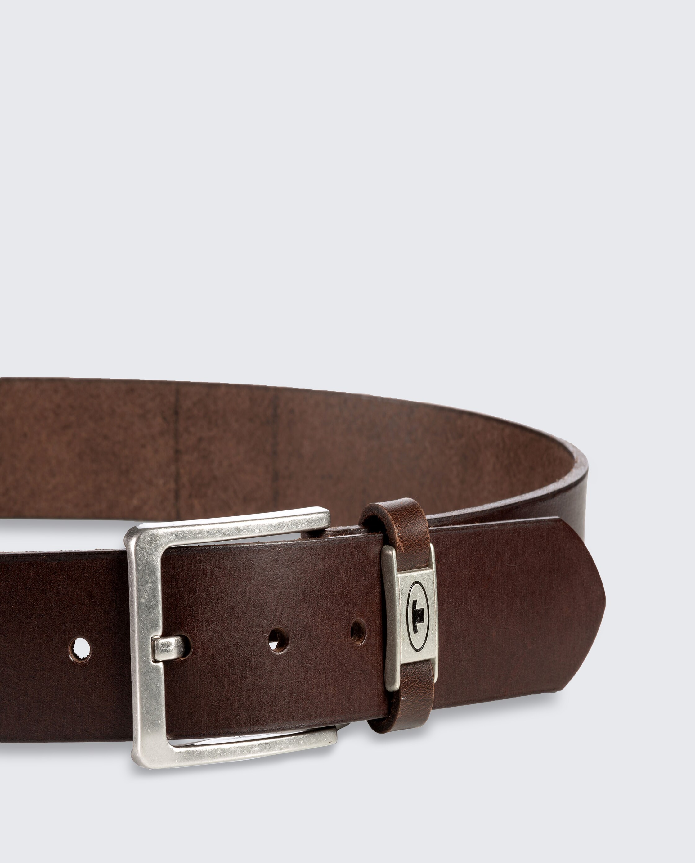 TTCOREY leather belt with square buckle - brown uni - Product view from top 