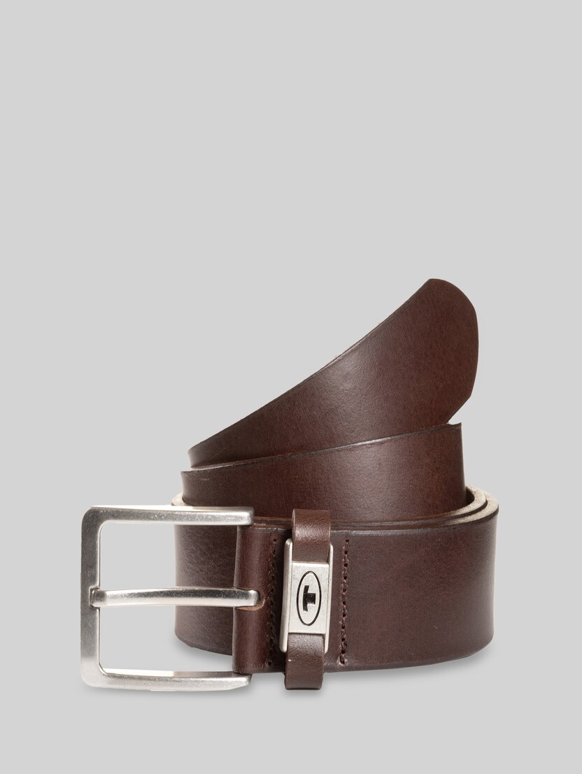 TTCOREY leather belt with square buckle by Men, brown uni