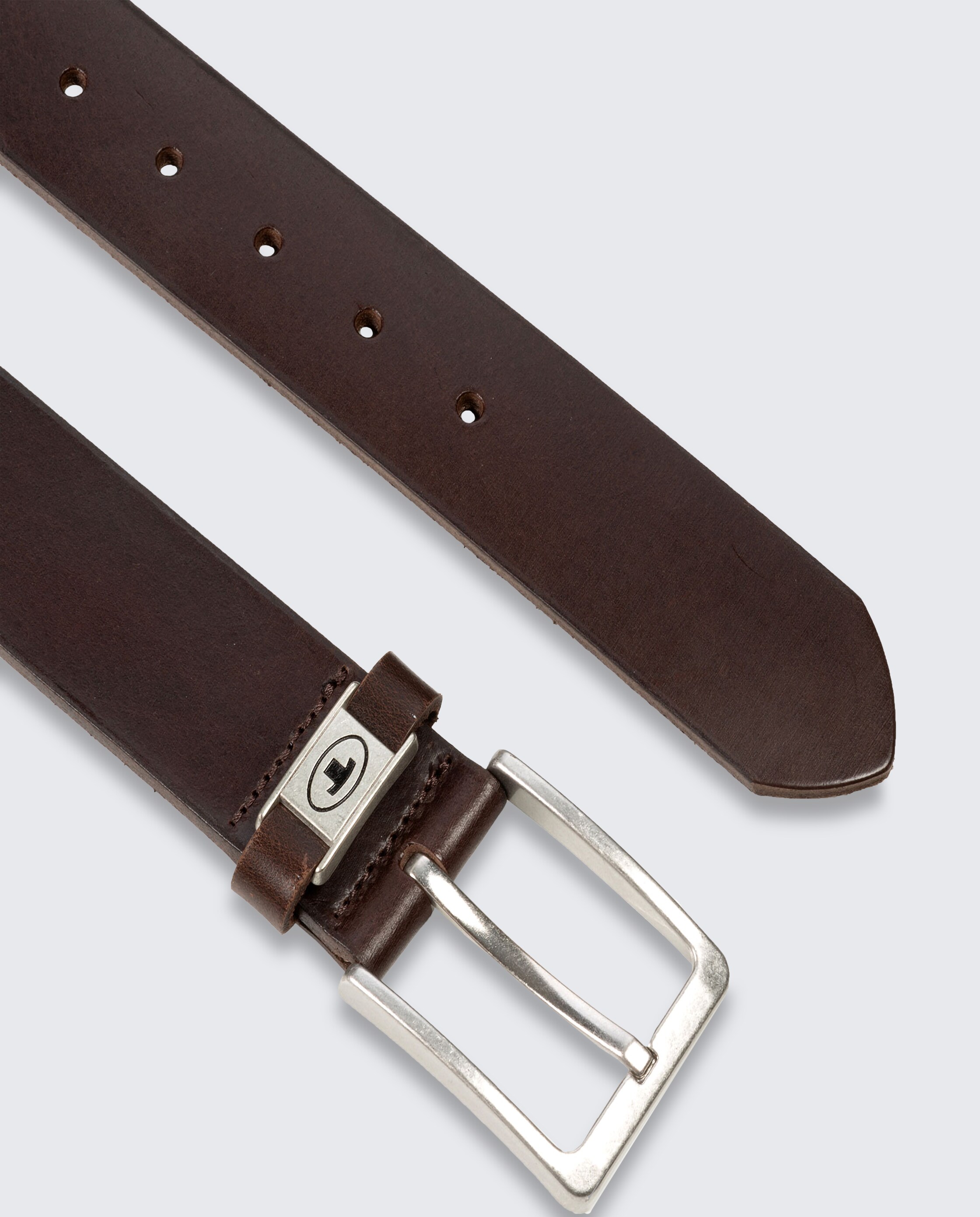 TTCOREY leather belt with square buckle - brown uni - Product view from top 