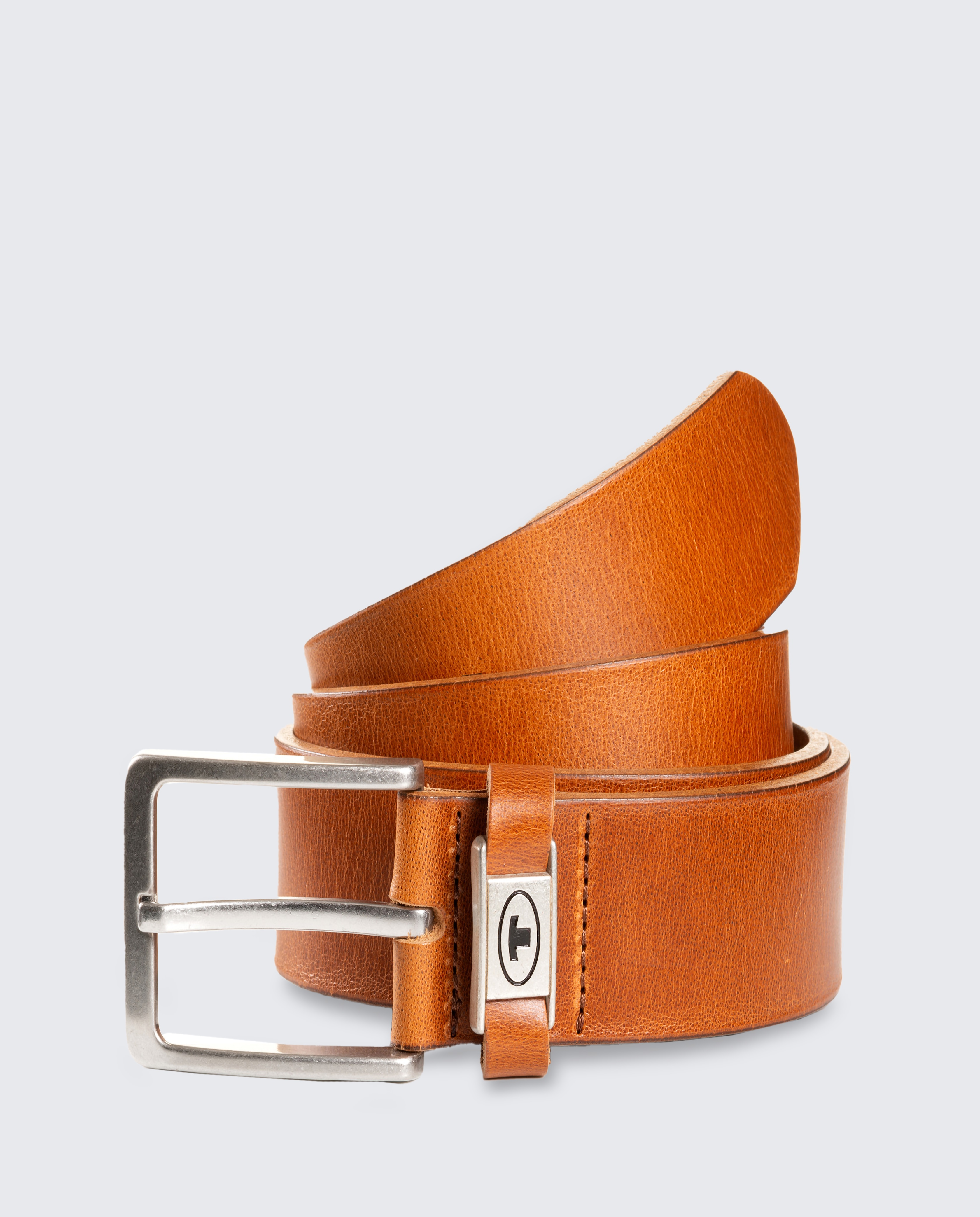 TTCOREY Ledergürtel mit eckiger Dornschließe von Men, light brown uni