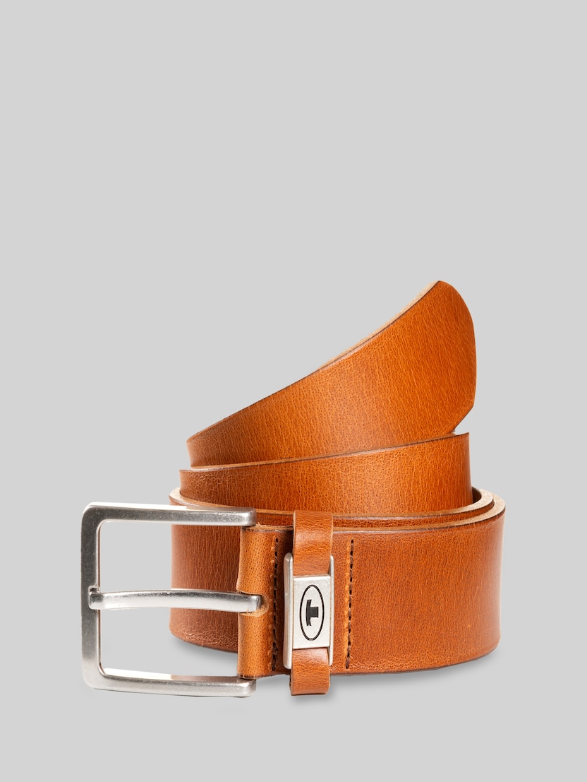 TTCOREY leather belt with square buckle by Men, light brown uni
