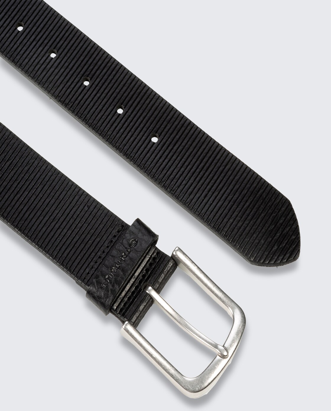 TTROY Ledergürtel mit abgerundeter Dornschließe - black uni - Produkt-Ansicht von oben 