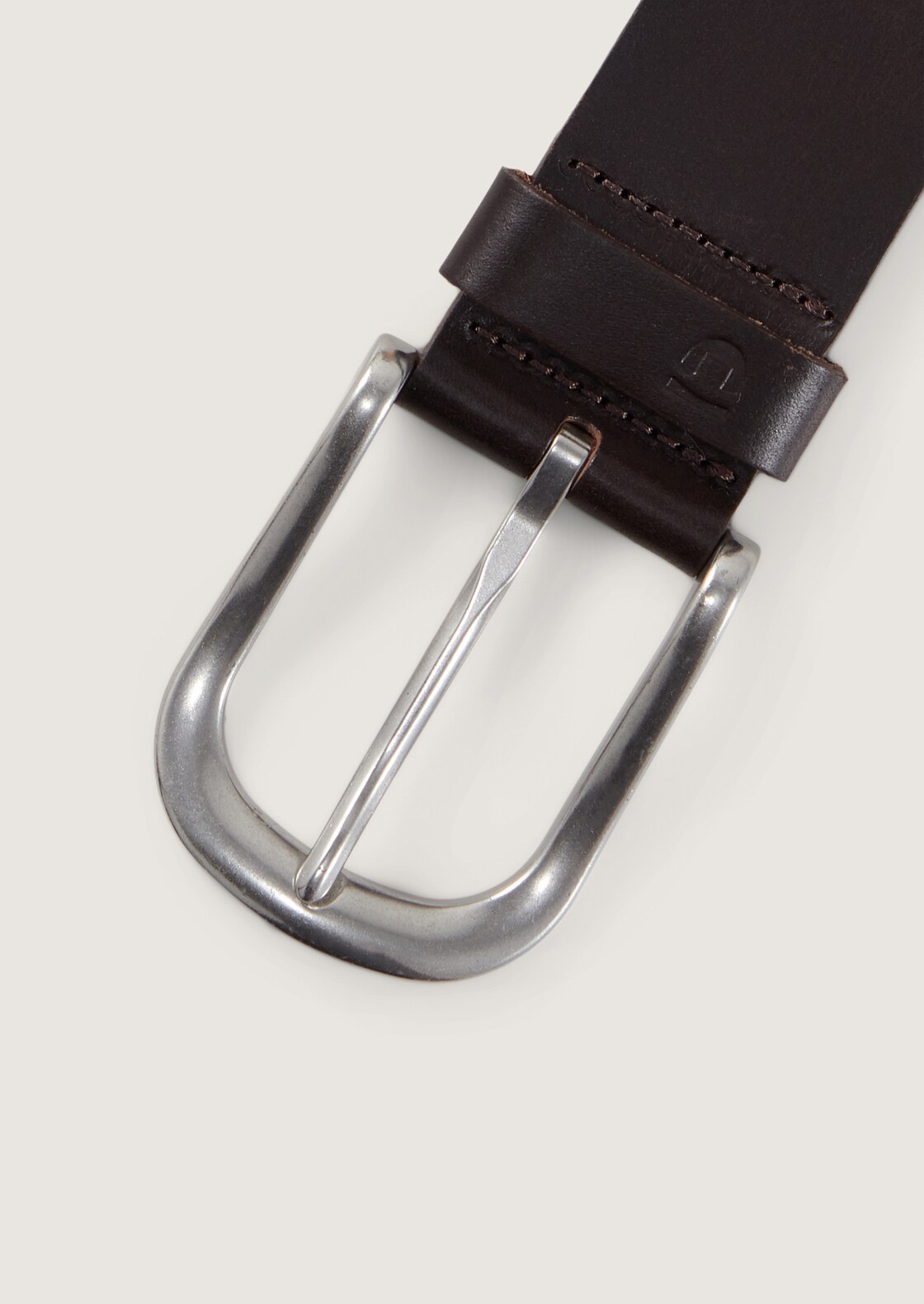 TTDPETER Ledergürtel mit abgerundeter Dornschließe - brown uni - Produkt-Ansicht von oben 