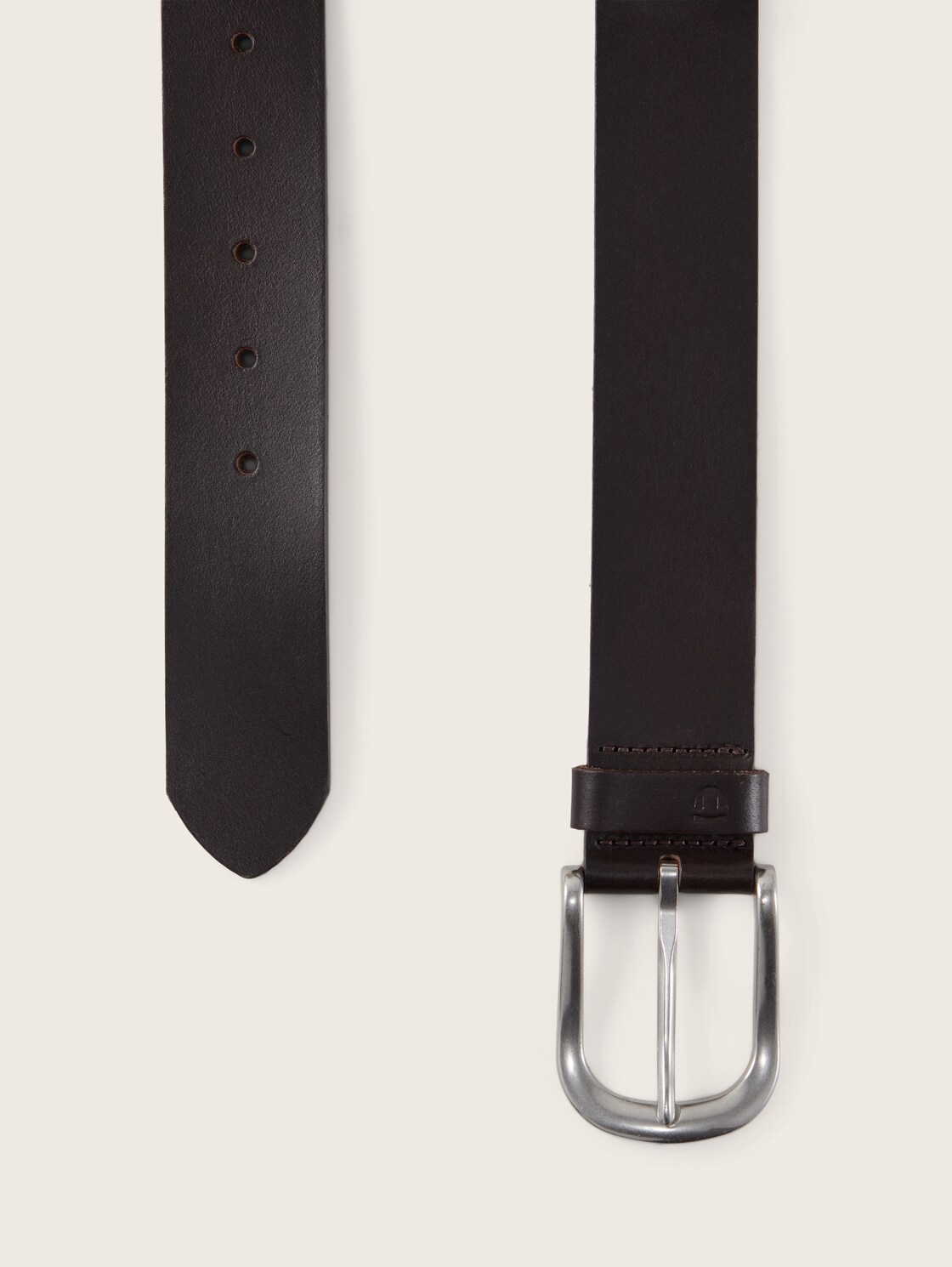 TTDPETER Ledergürtel mit abgerundeter Dornschließe - brown uni - Produkt-Ansicht von oben 