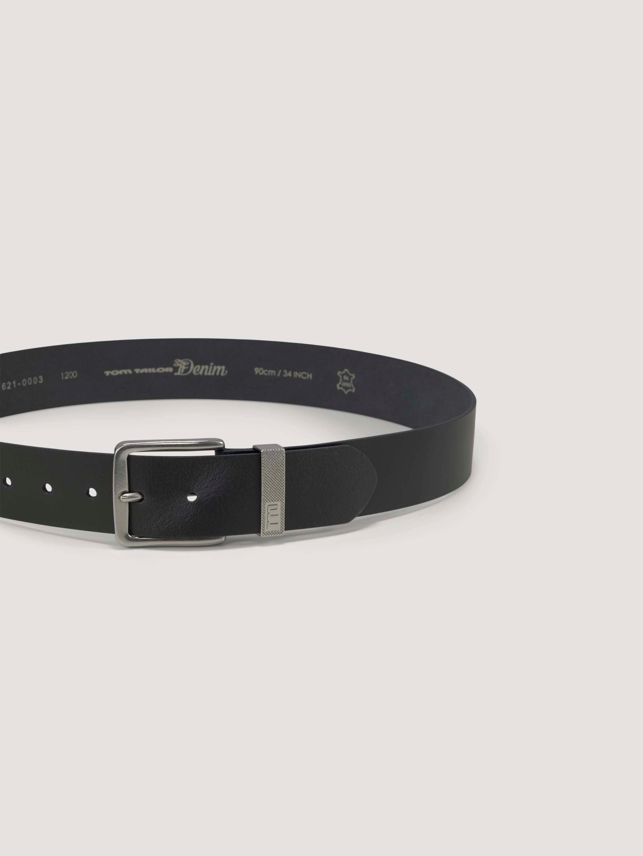 TTJOE leren riem met vierkante gesp - navy_uni -