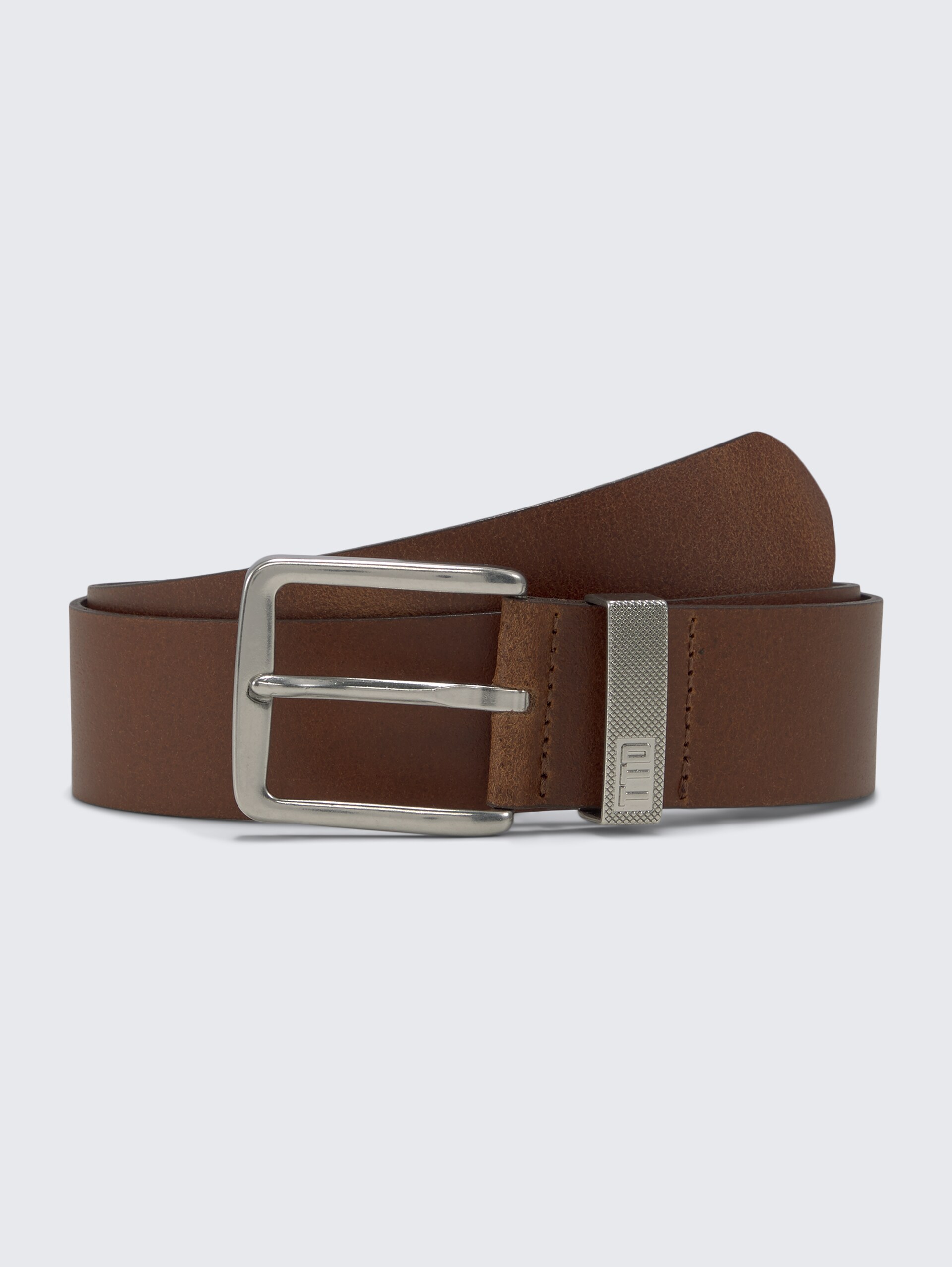 TTJOE Ledergürtel mit eckiger Dornschließe - light brown uni - Vorder-Produkt-Ansicht