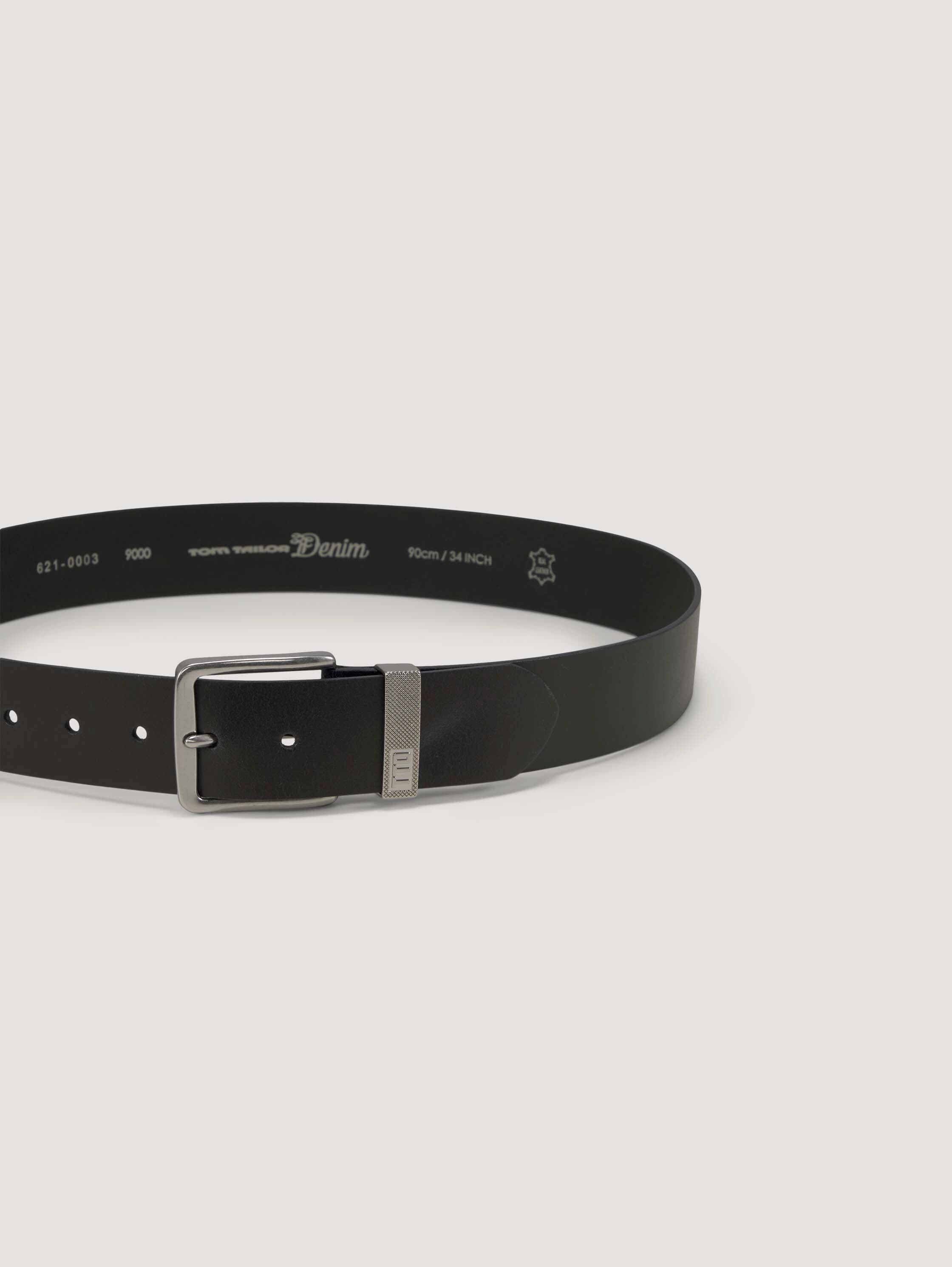 TTJOE leren riem met vierkante gesp - black_uni - 
