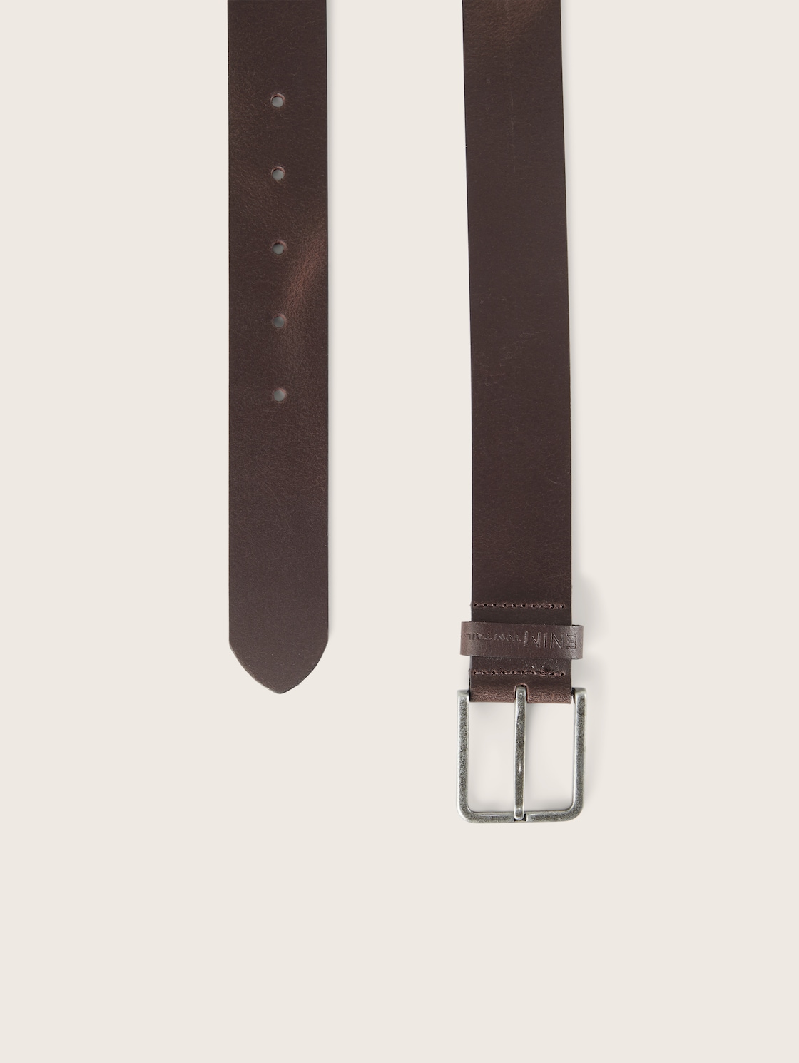 TTDUSTIN Ledergürtel mit rechteckiger Dornschließe - brown uni - Produkt-Ansicht von oben 