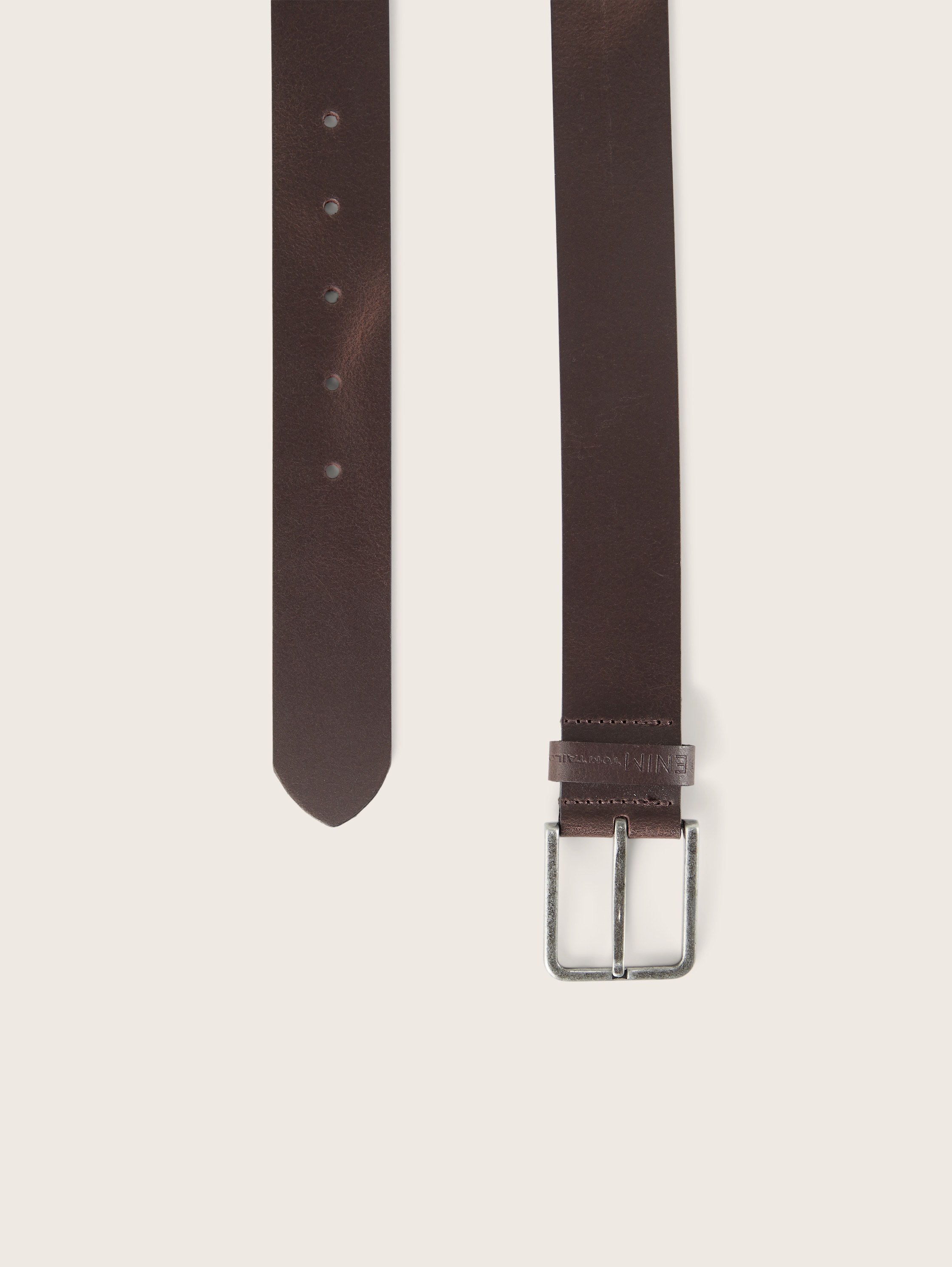 TTDUSTIN Ledergürtel mit rechteckiger Dornschließe - brown_uni -