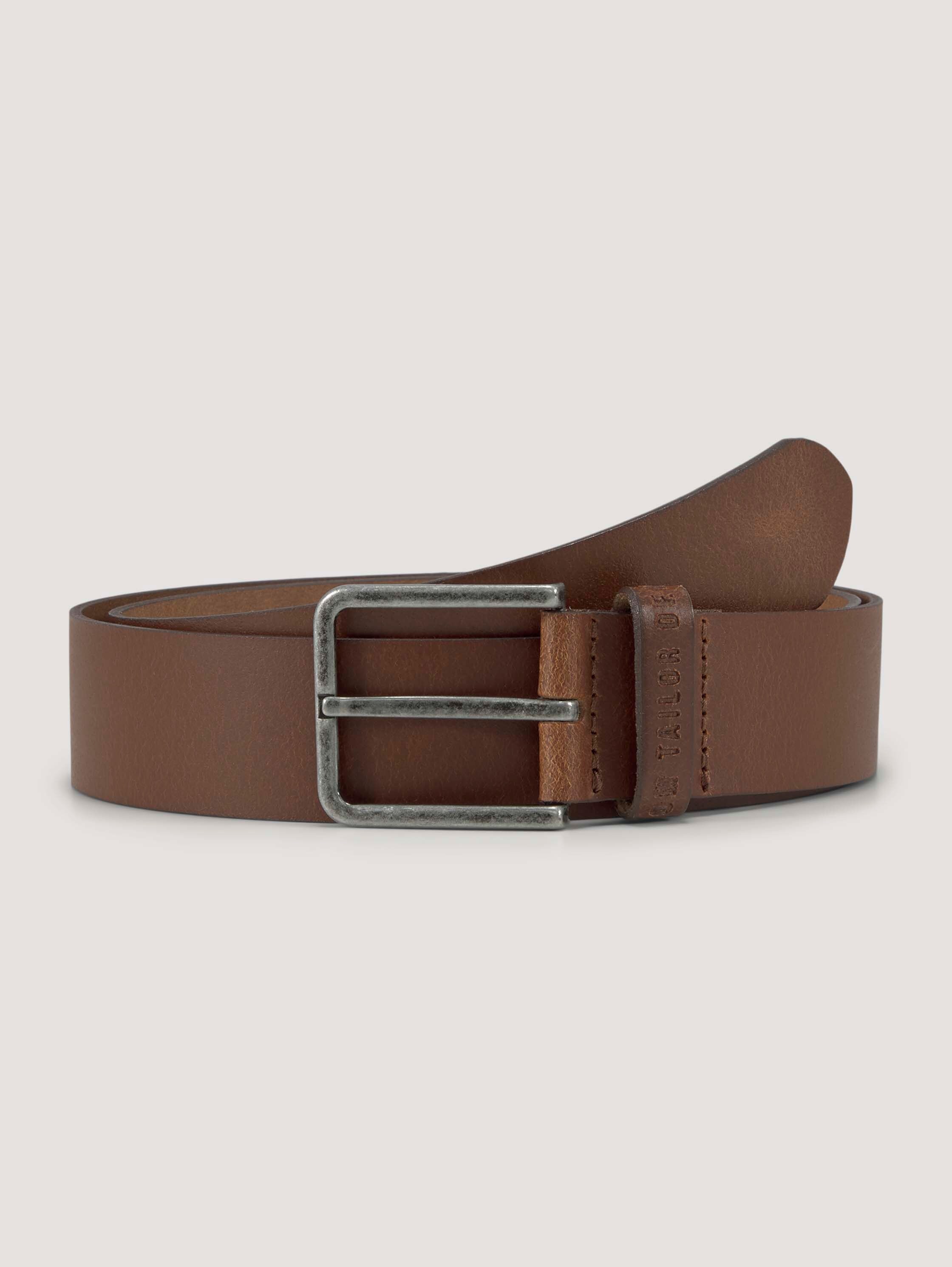 Ledergürtel im Used Look - braun - 
