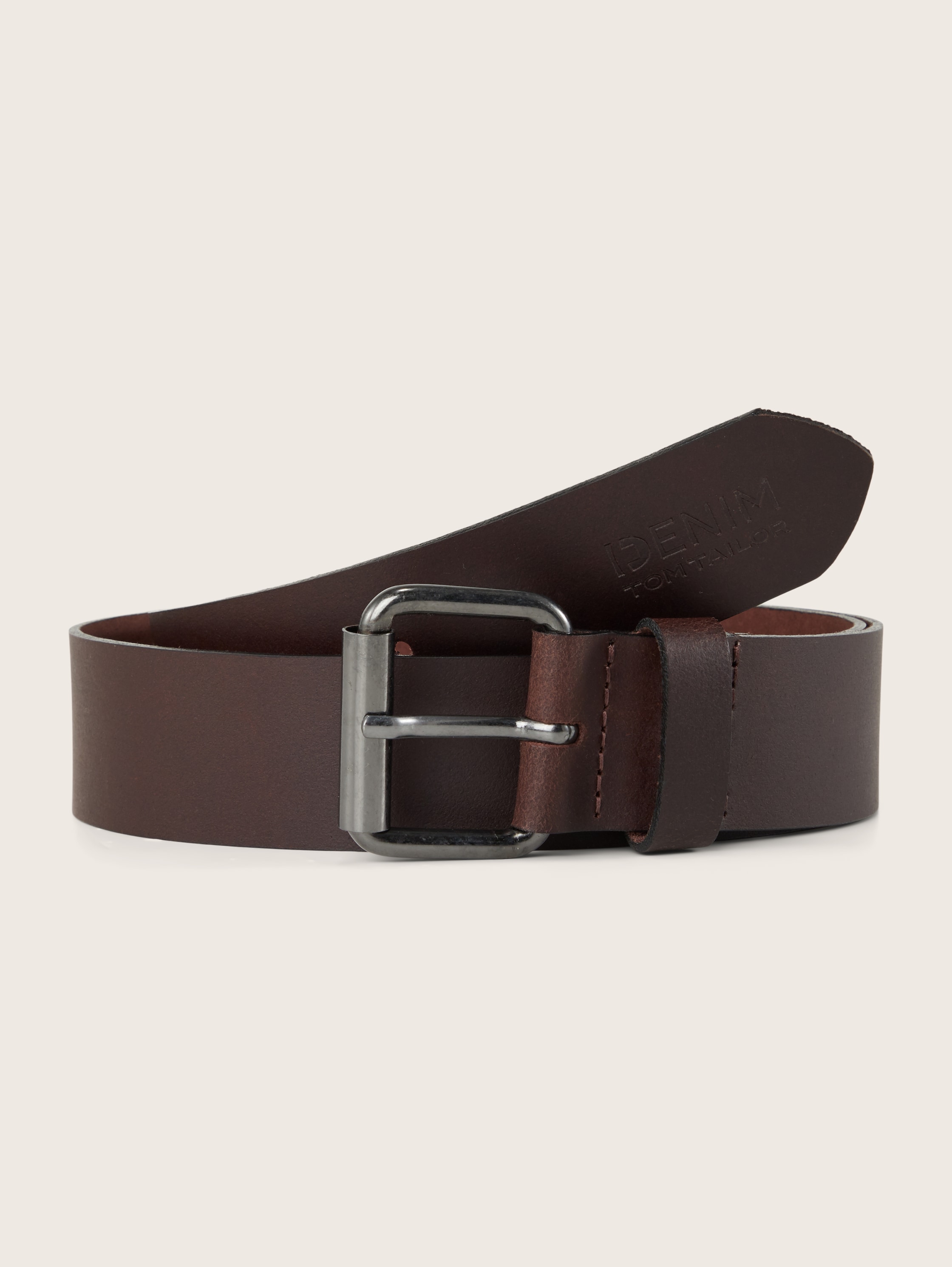 TTJACK leren riem met afgeronde gesp - brown_uni - 