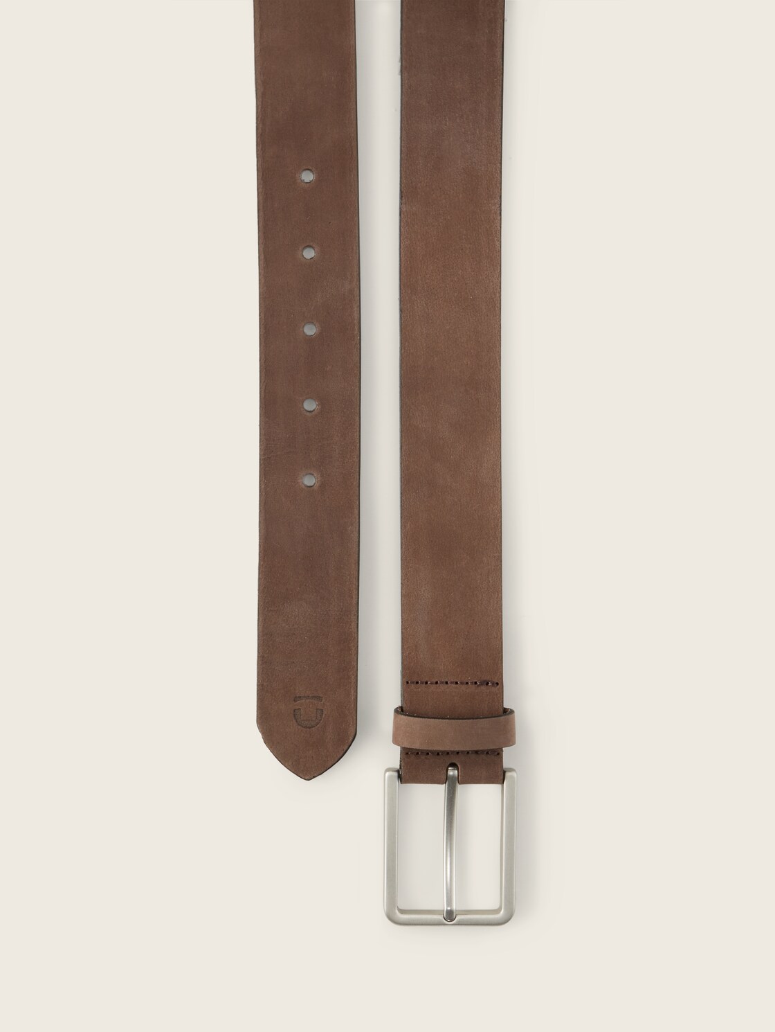 TTCHARLIE Ledergürtel mit eckiger Dornschließe - brown uni - Produkt-Ansicht von oben 