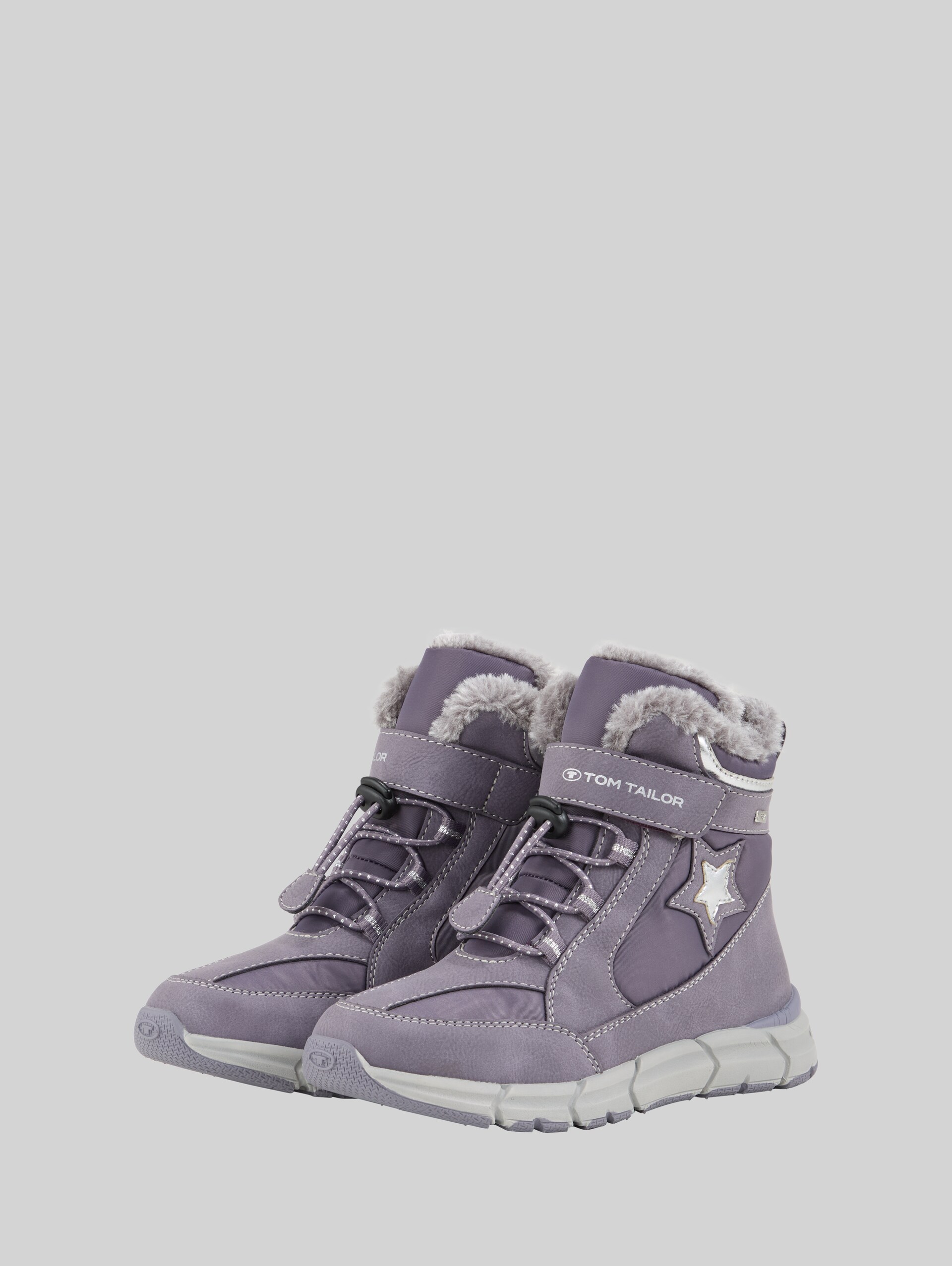 Gefütterte Schneestiefel - flieder - seitliche Produkt-Ansicht