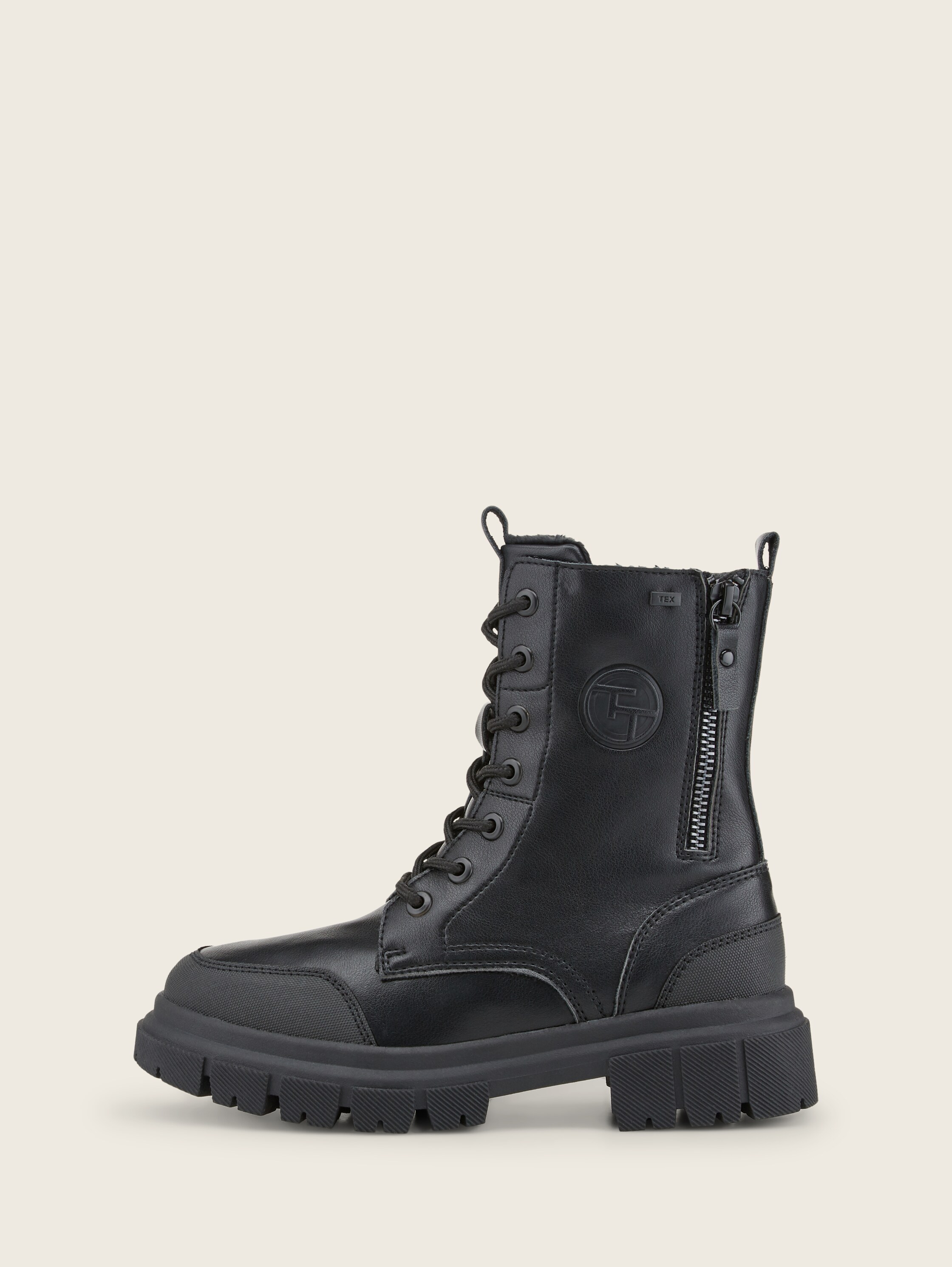 Laarzen met imitatieleer van hoge kwaliteit - black - zijaanzicht product