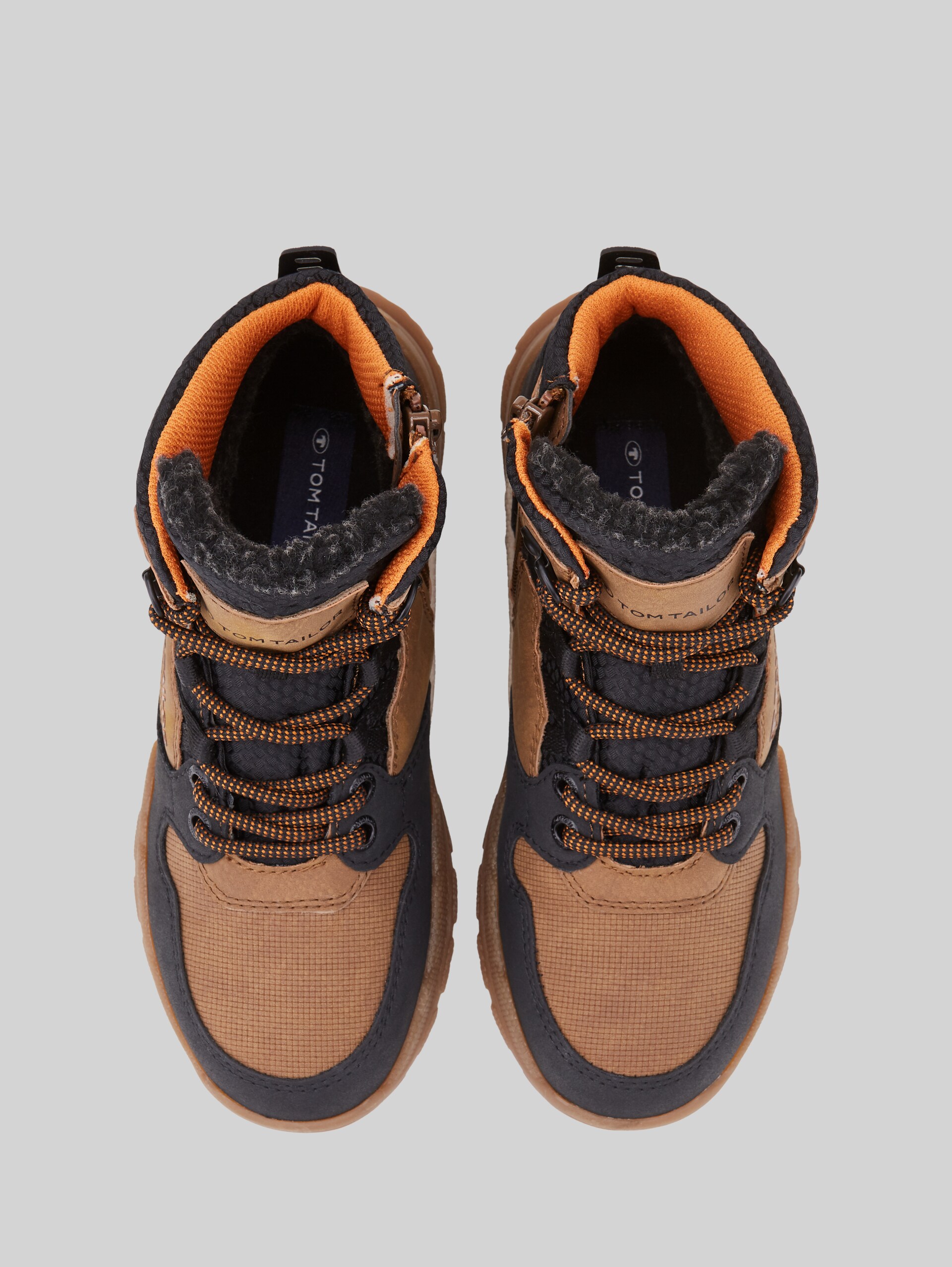 Patterned boots - black-cognac - Product view from top