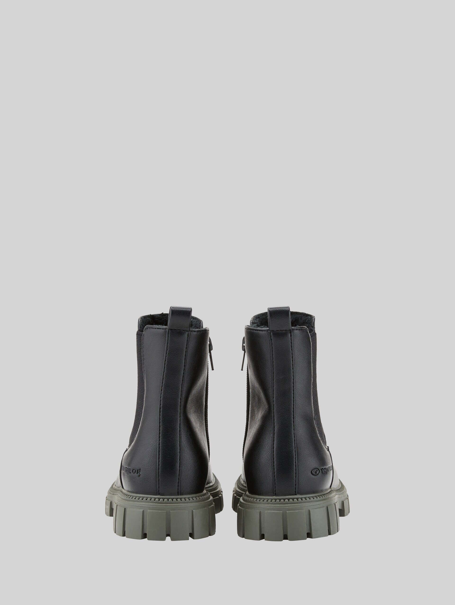 Gevoerde enkellaarsjes - black-khaki - Achteraanzicht product