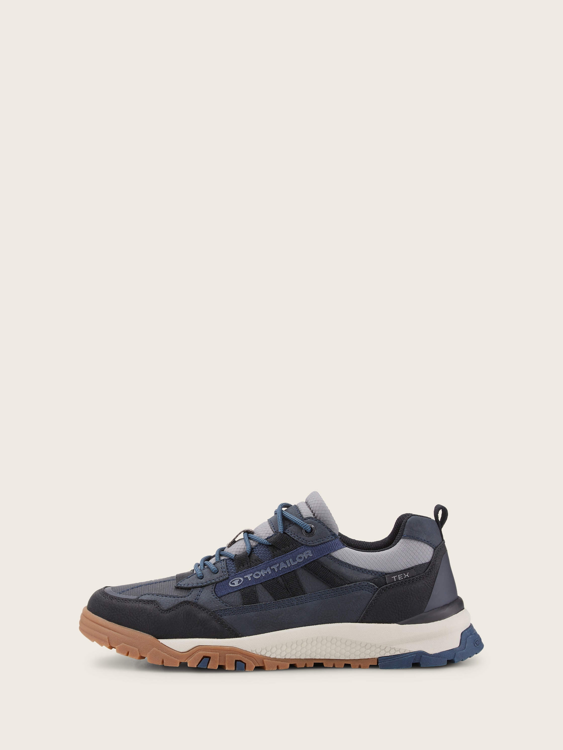 Gemusterter Sneaker - navy - seitliche Produkt-Ansicht