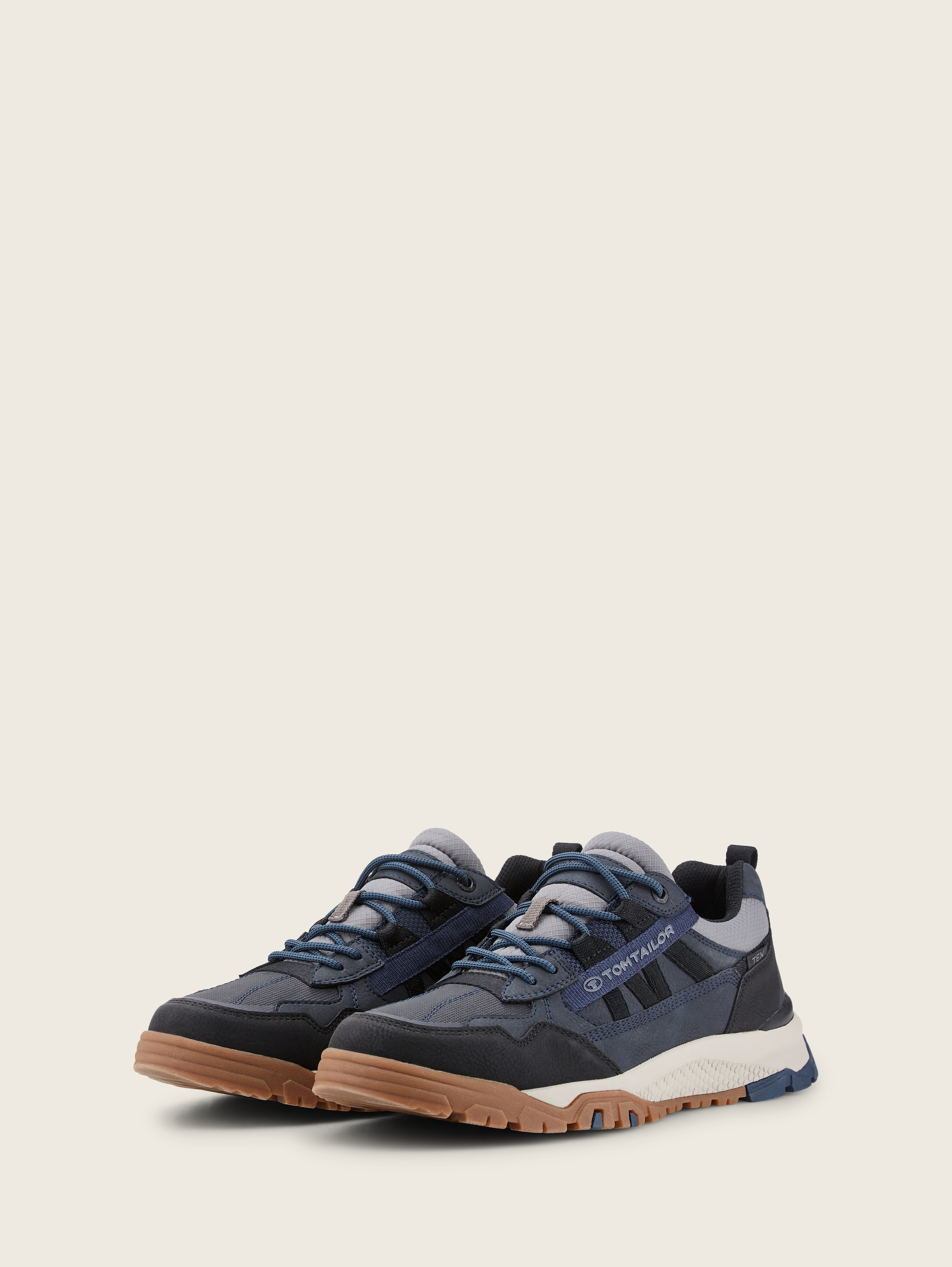 Gemusterter Sneaker - navy - seitliche Produkt-Ansicht