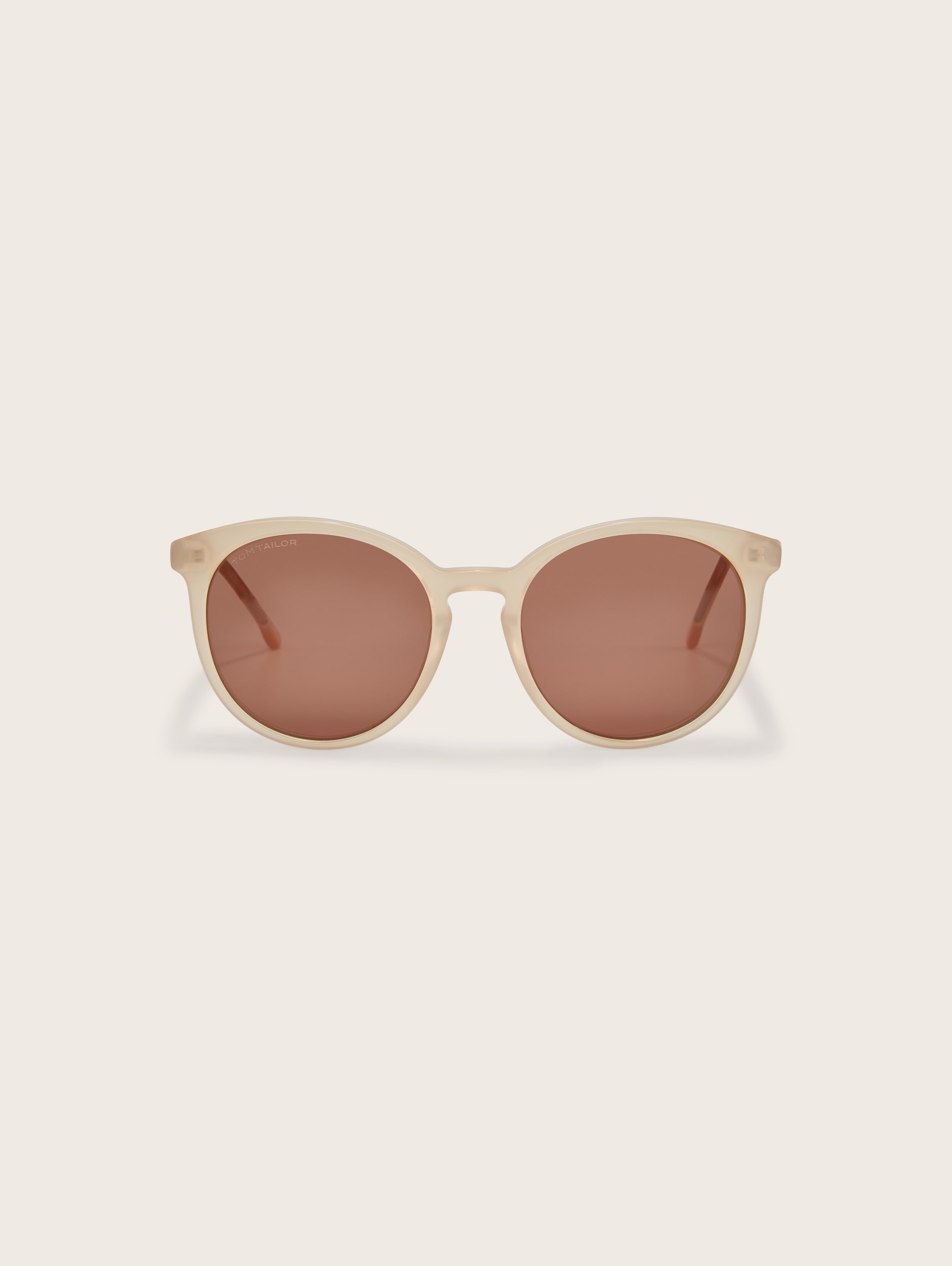 Retro-Sonnenbrille - creme - Vorder-Produkt-Ansicht