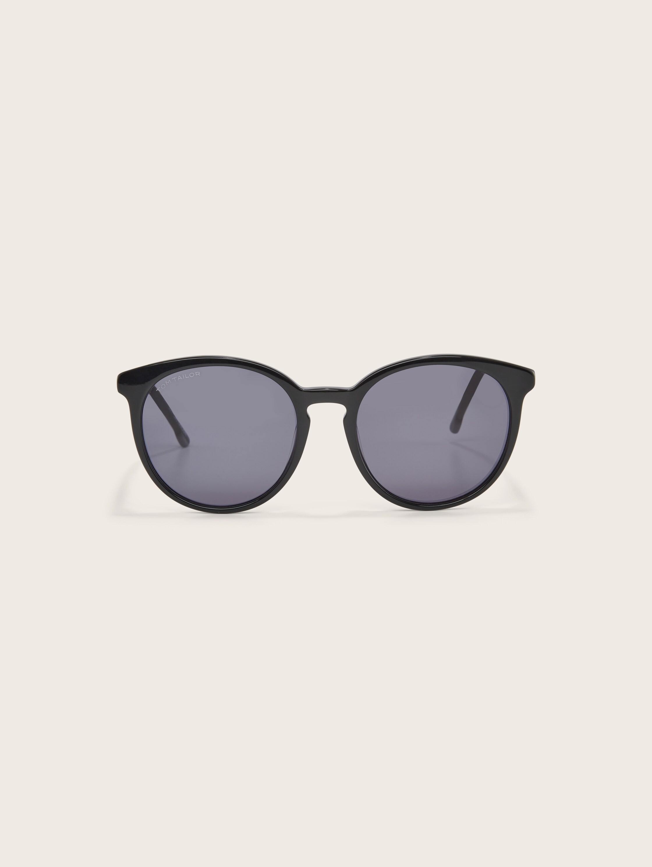 Retro-Sonnenbrille mit ovalen Gläsern - schwarz - 