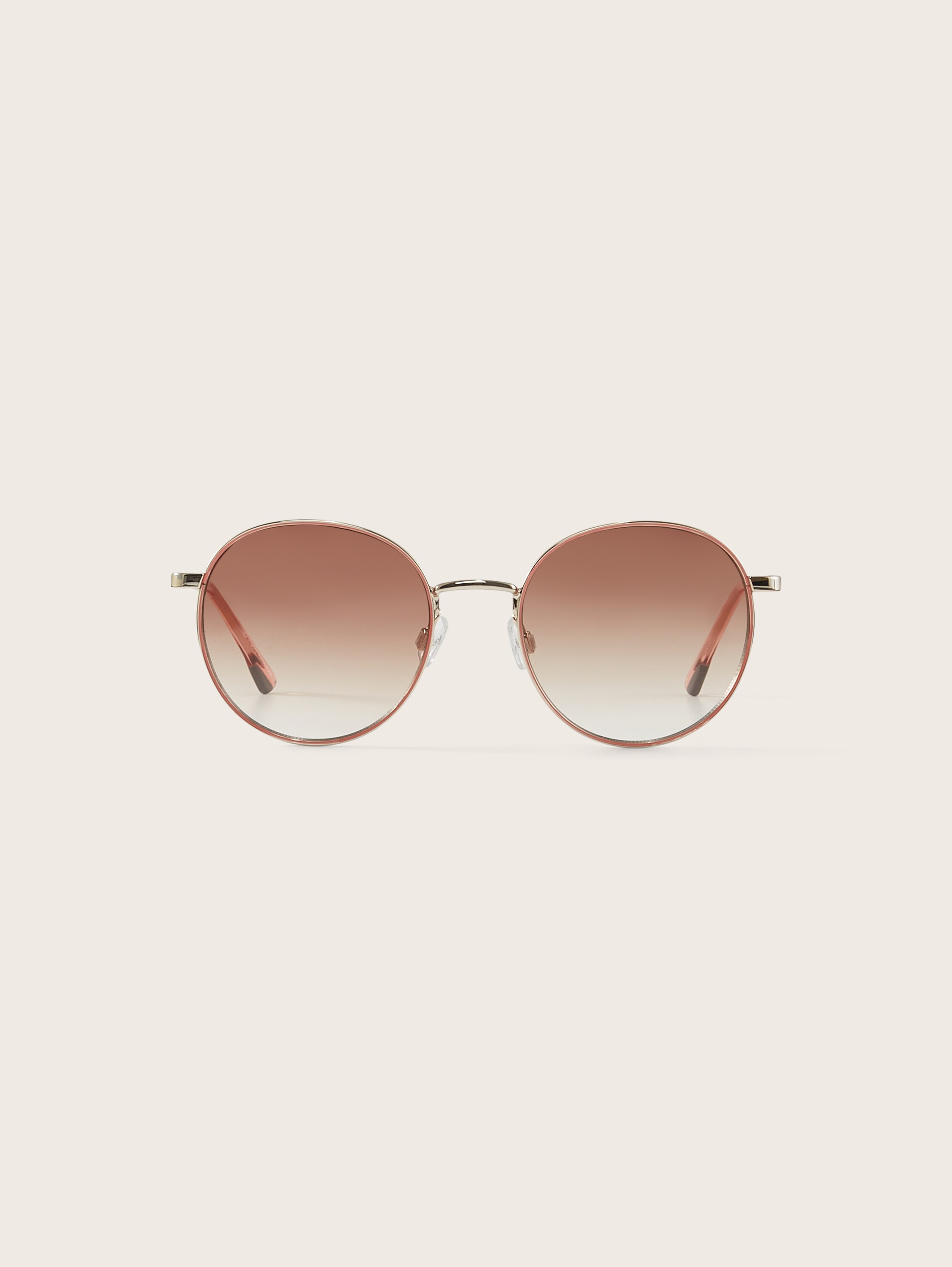 Retro-Sonnenbrille mit ovalen Gläsern - gold - 