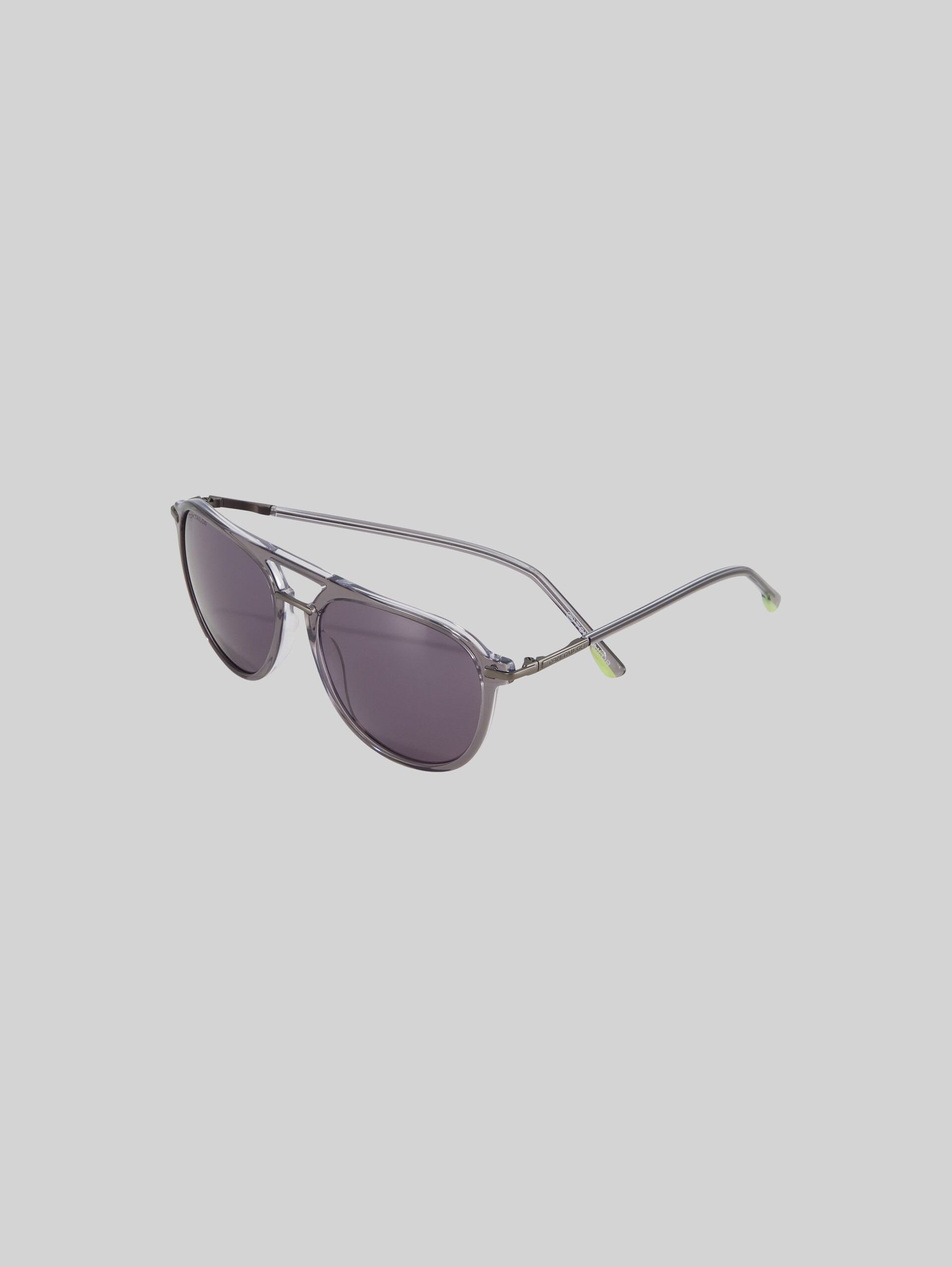 Aviator sunglasses with slightly angular lenses - grau transp.-gun antik