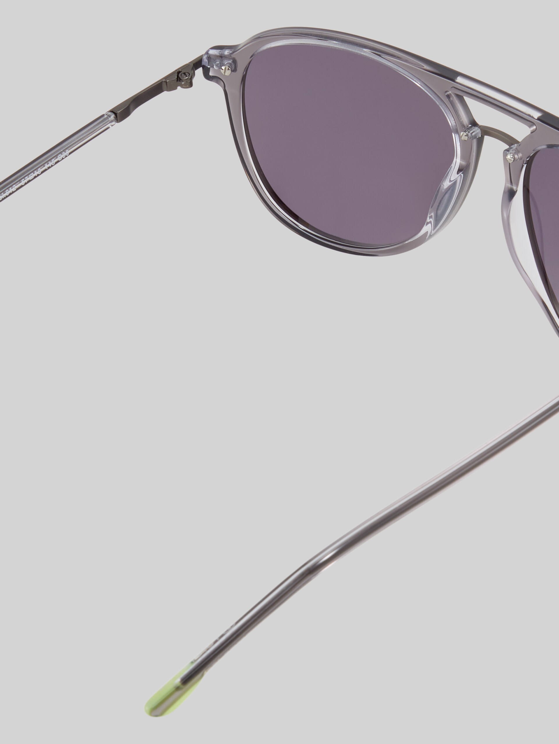 Aviator sunglasses with slightly angular lenses - grau transp.-gun antik - Product detail view