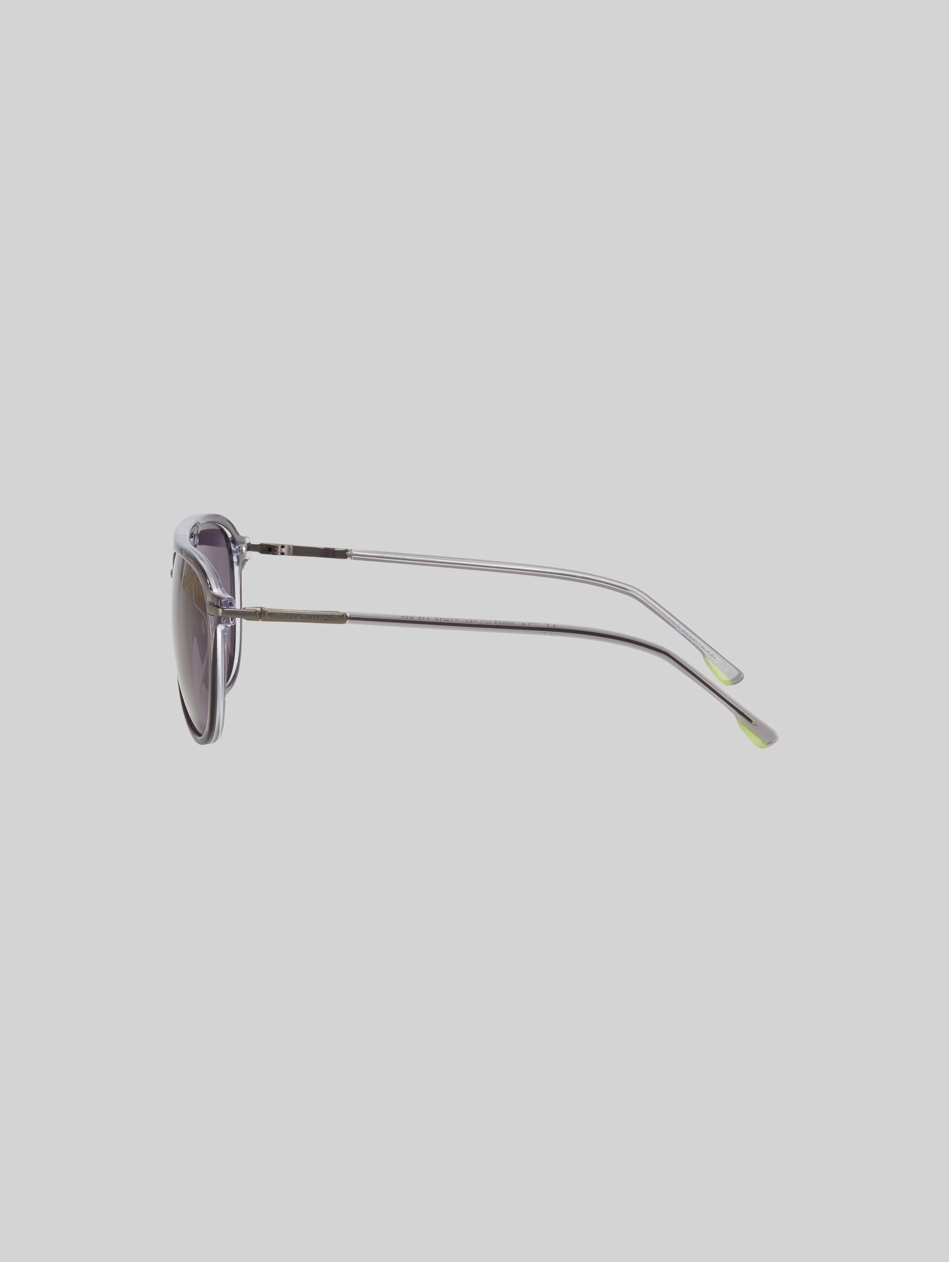 Aviator sunglasses with slightly angular lenses - grau transp.-gun antik - side product view