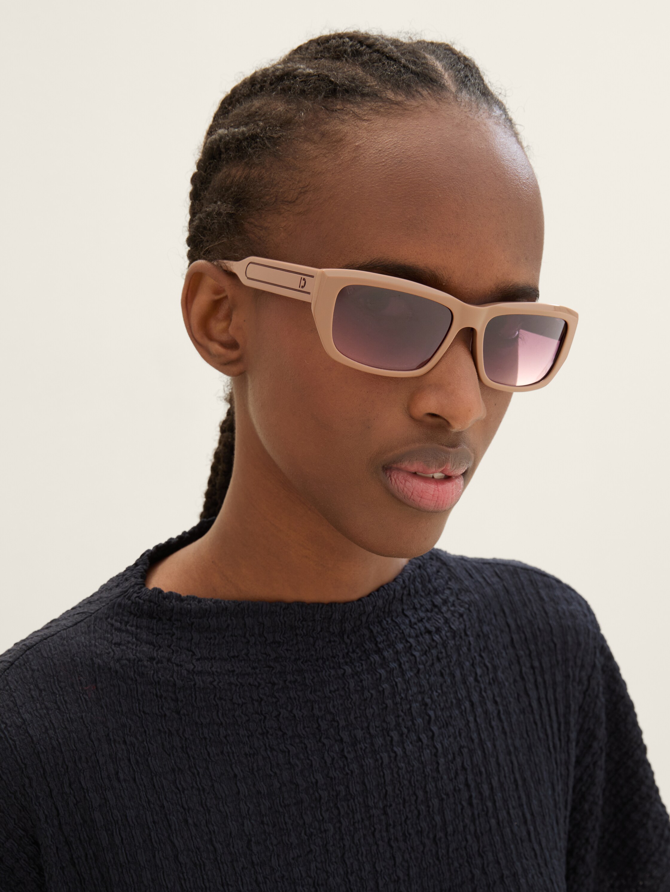 Rectangular sunglasses - hellbraun - 