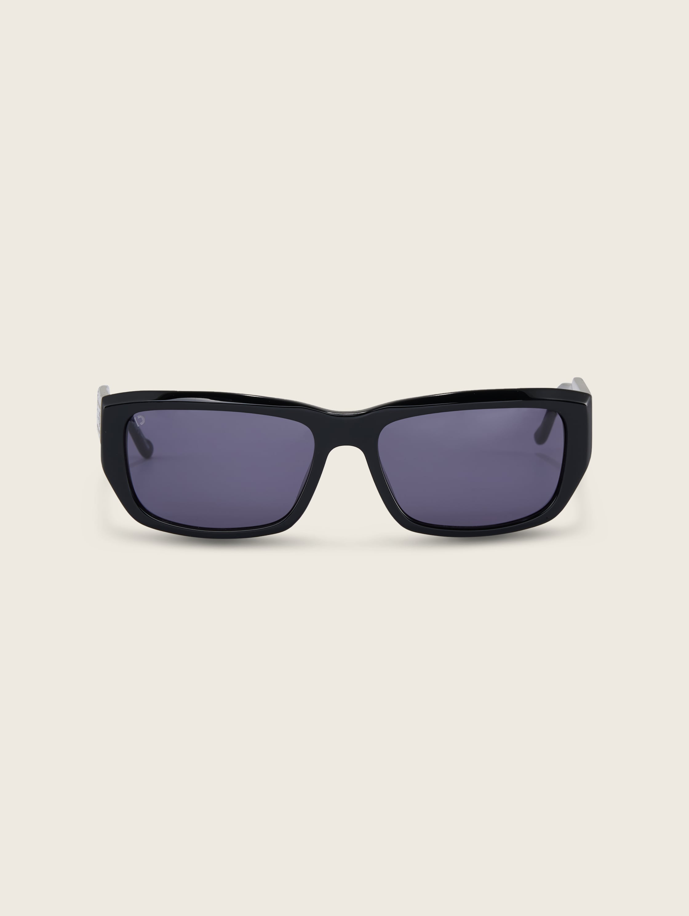 Rechteckige Sonnenbrille - schwarz - 