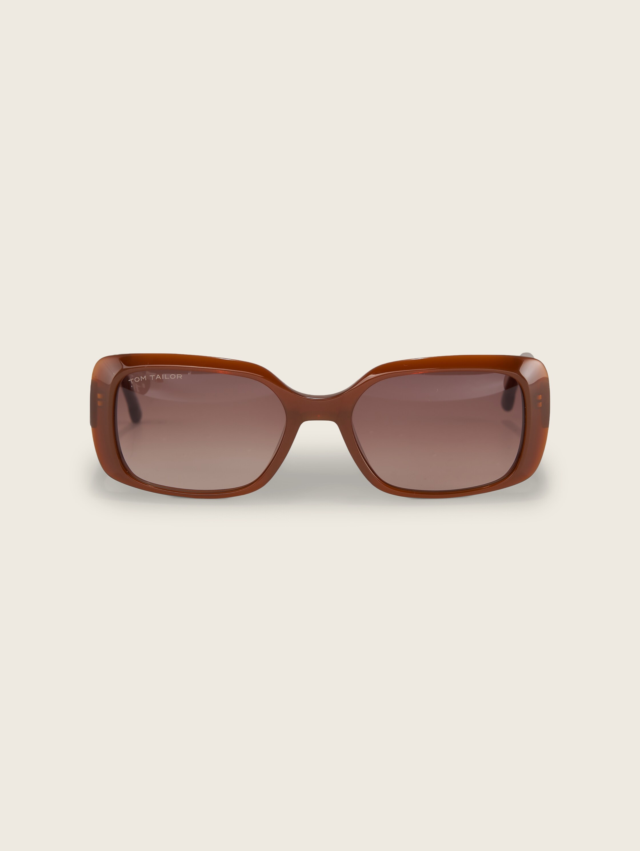 Caree-Sonnenbrille mit eckigen Gläsern - braun - 