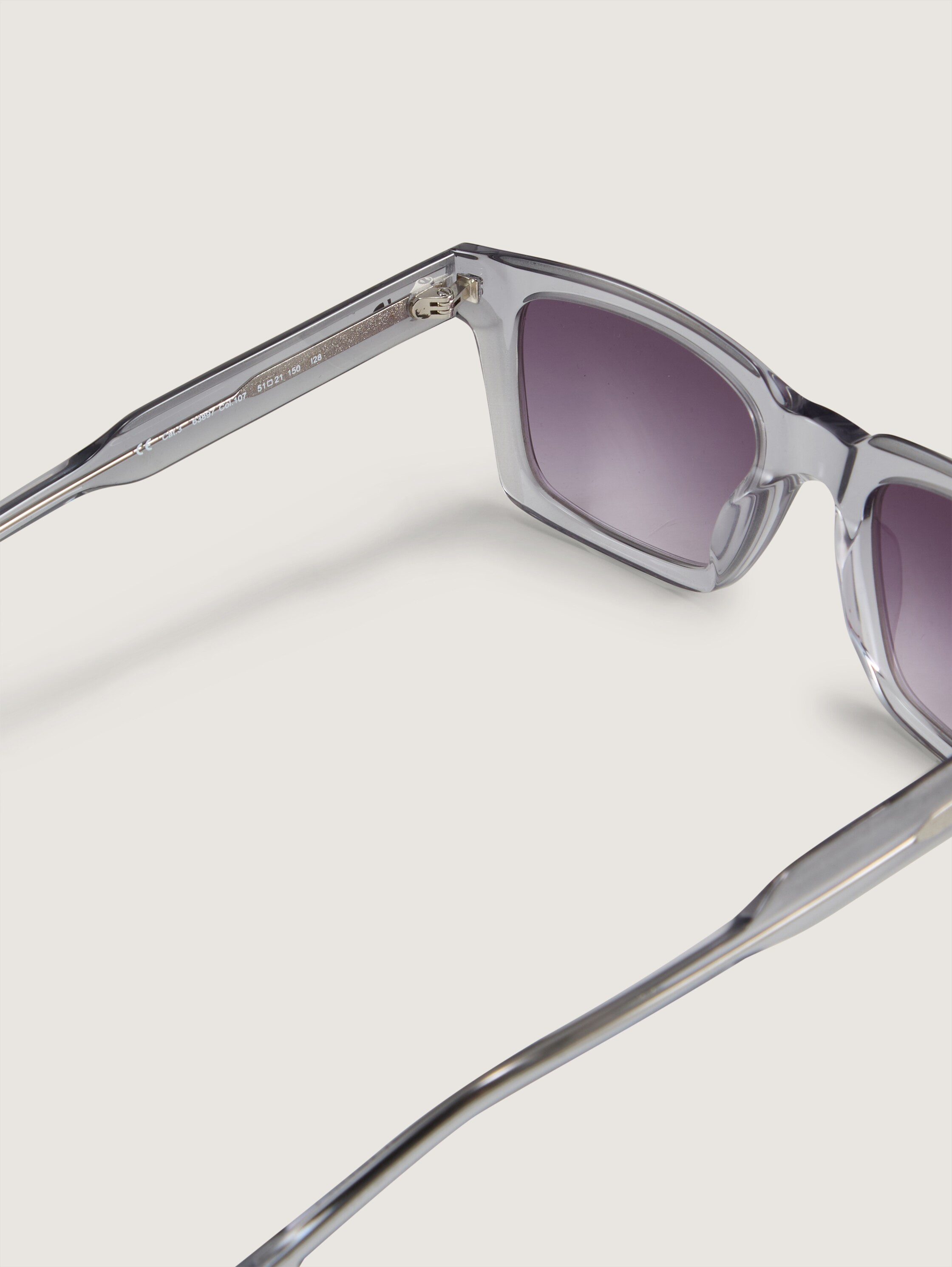 Wayfarer-Sonnenbrille - hell_grau_transparent - 