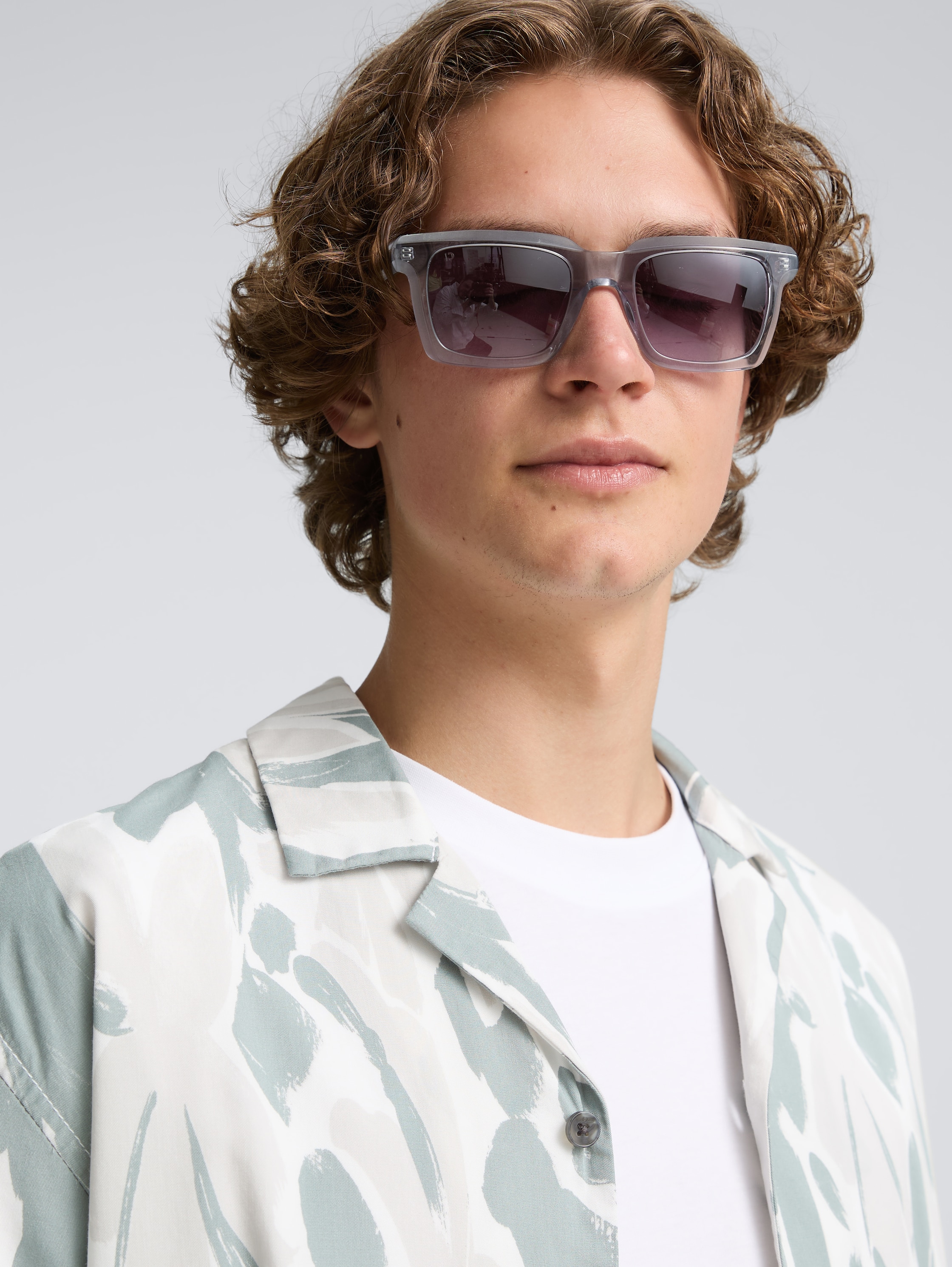 Wayfarer-Sonnenbrille - hell_grau_transparent - 