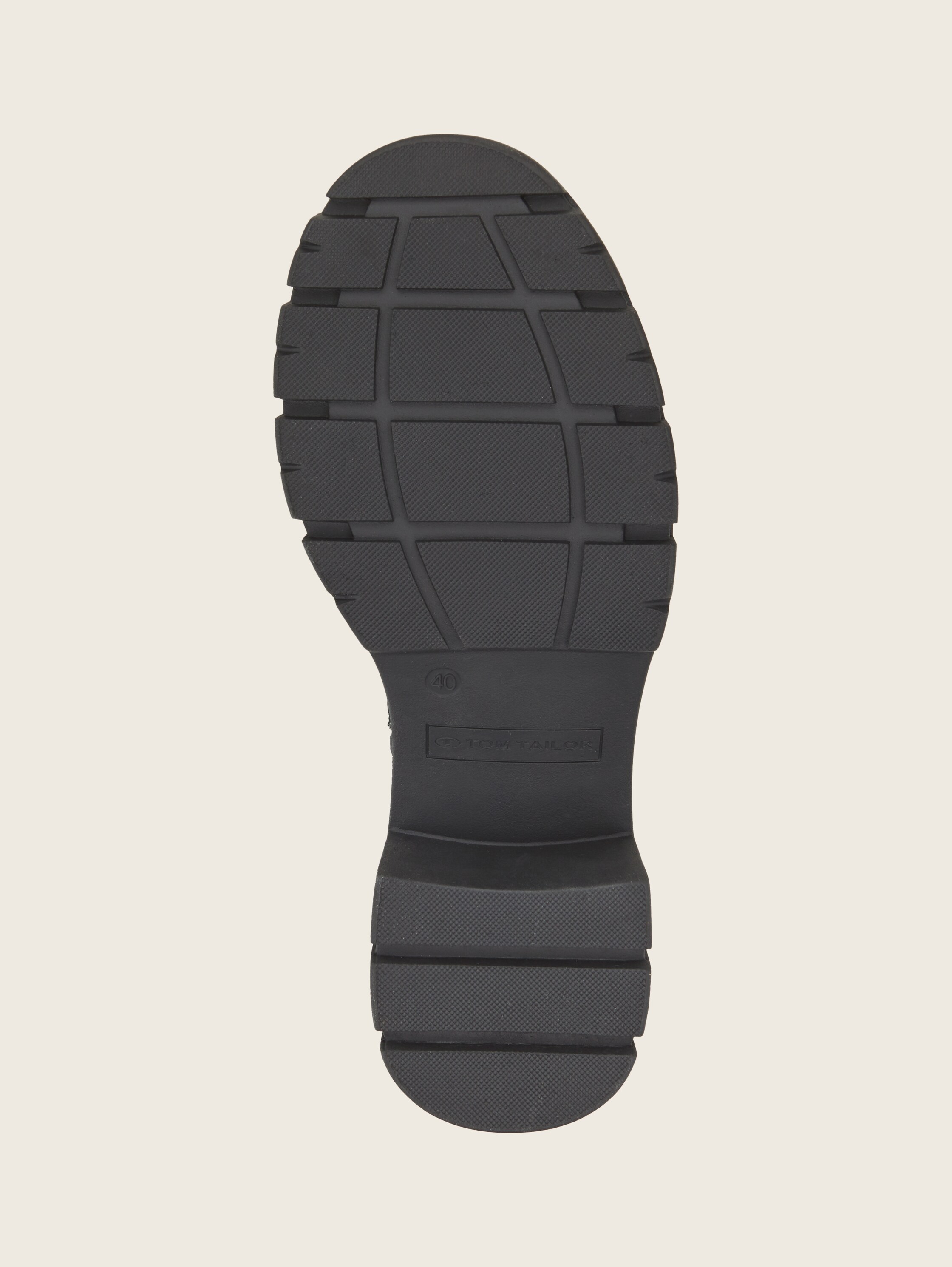 Gefütterte Stiefel mit Block-Absatz - black - Produkt-Ansicht Sohle