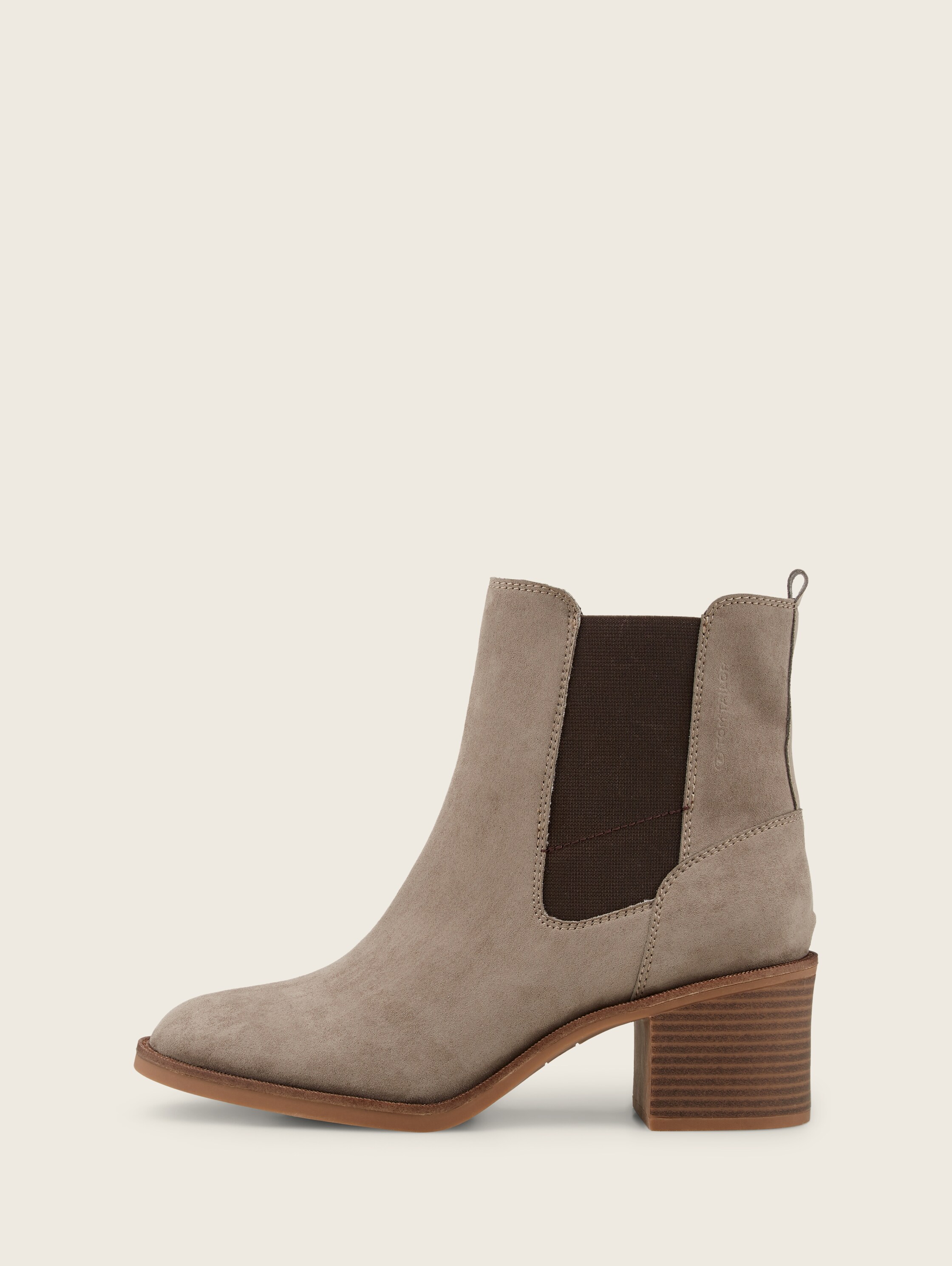 Bottines à talon bloc - taupe - vue latérale du produit
