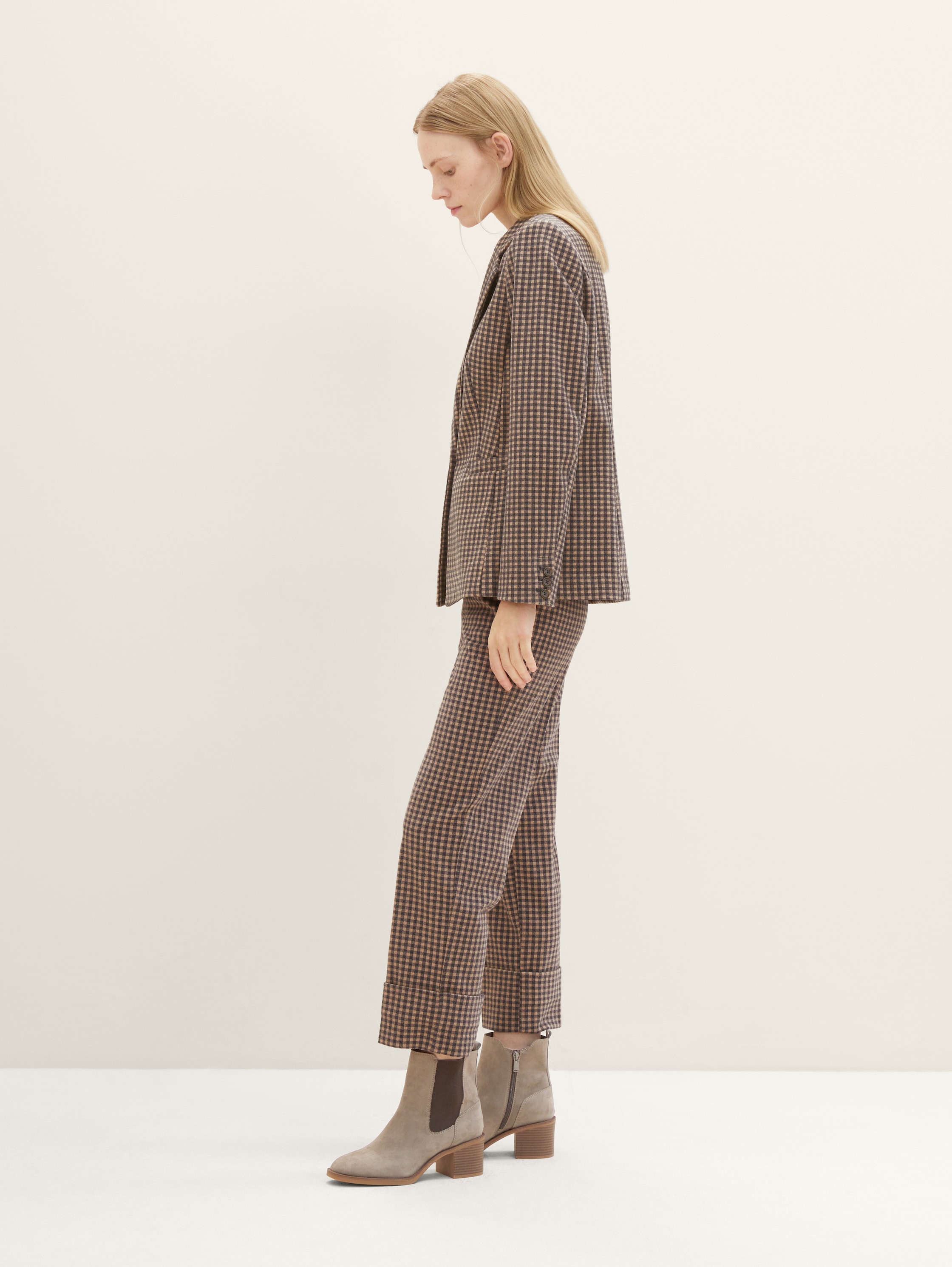 Bottines à talon bloc - taupe