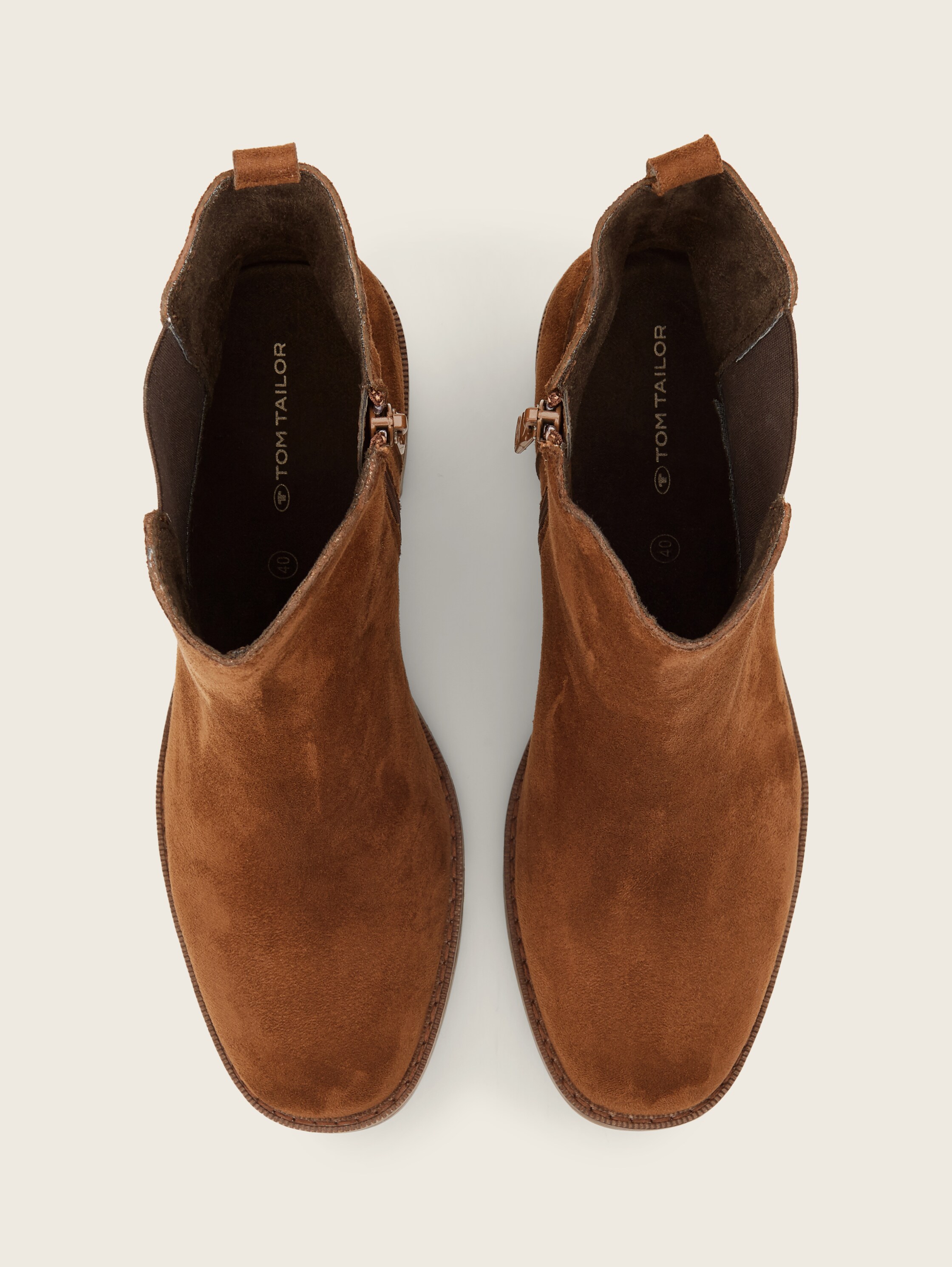 Stiefeletten mit Block-Absatz - brown - Produkt-Ansicht von oben 