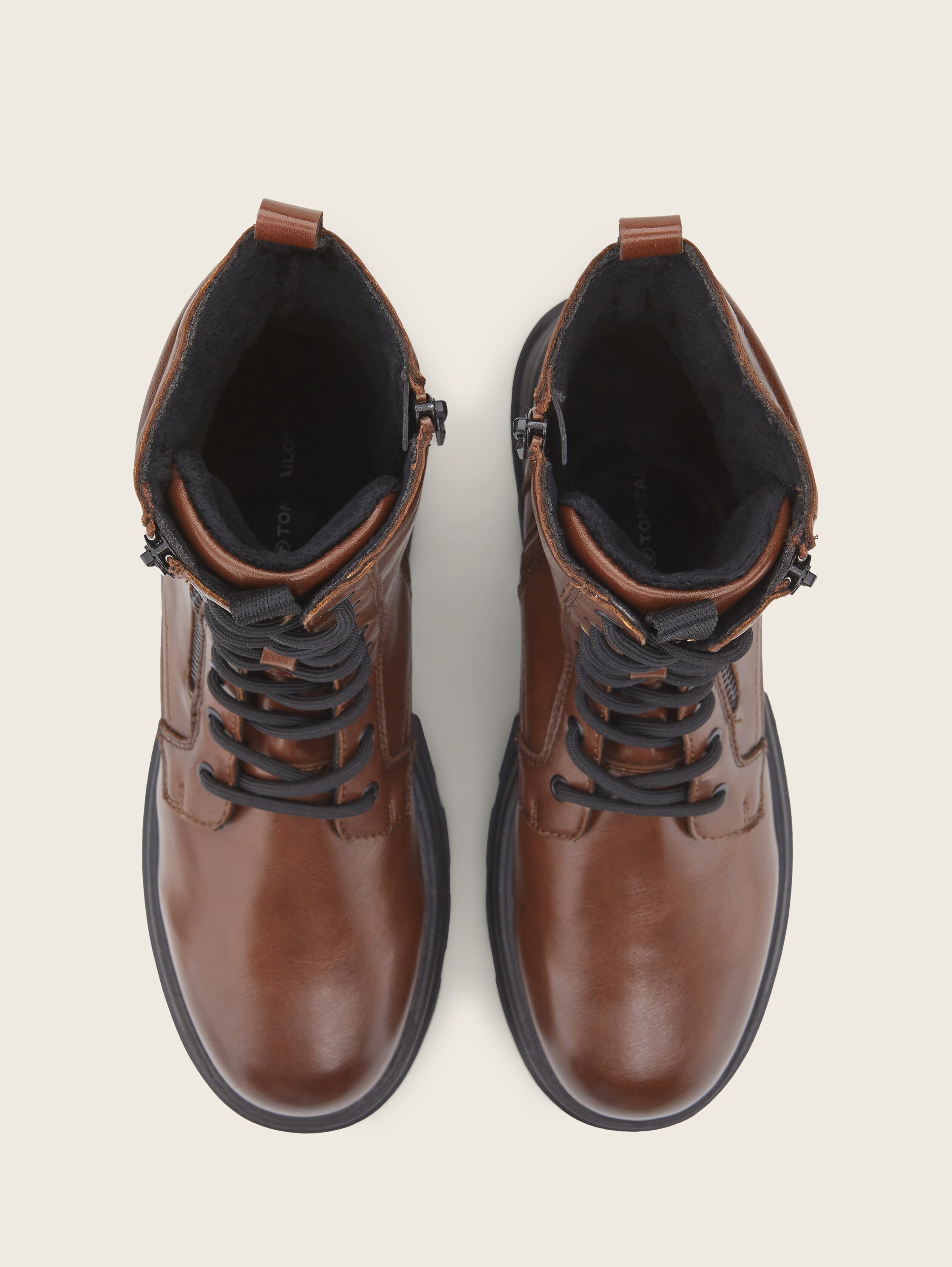 Stiefel aus hochwertigem Kunstleder - brandy - 