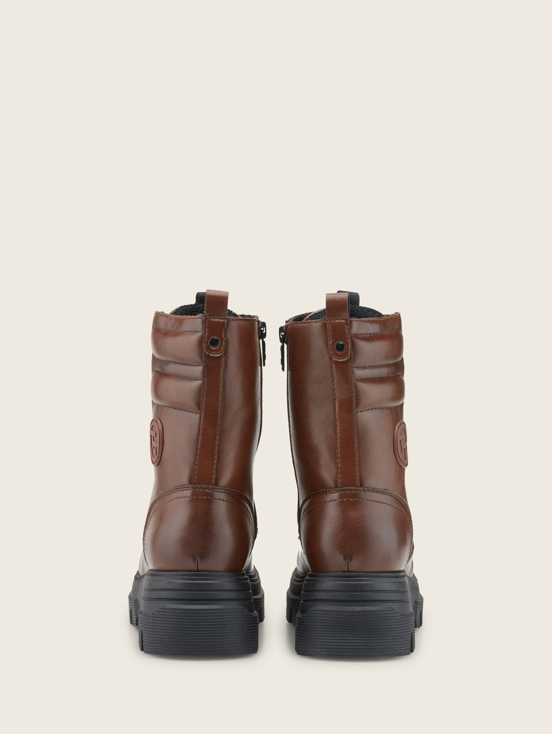 Stiefel aus hochwertigem Kunstleder - brandy - 