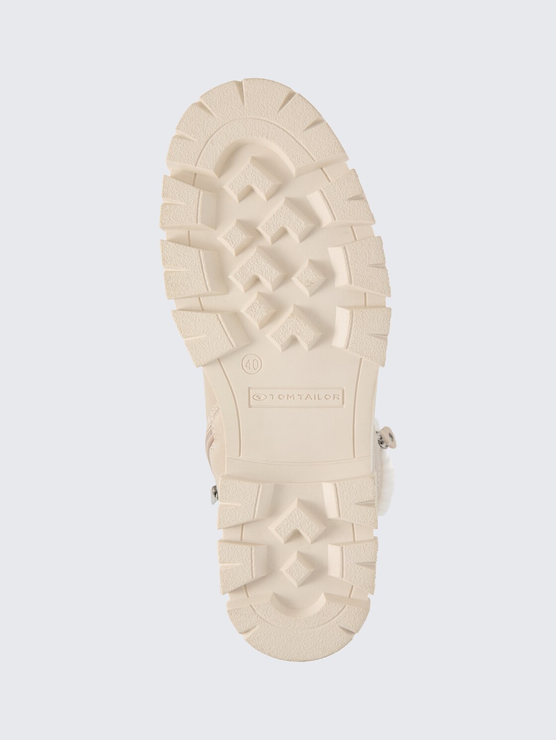 Gefütterte Stiefel mit Fellimitat - cream - Produkt-Ansicht Sohle