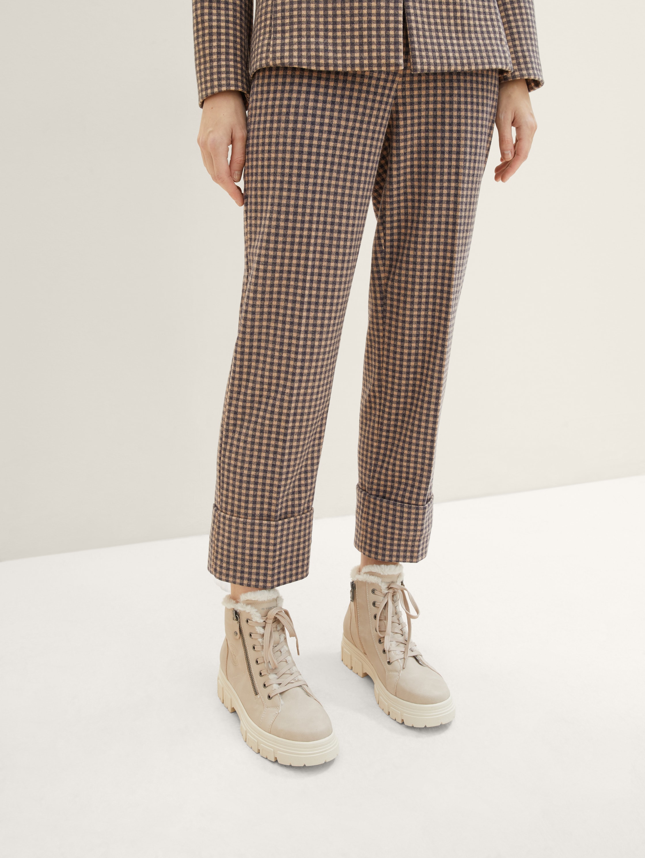 Bottes à talon bottier - cream