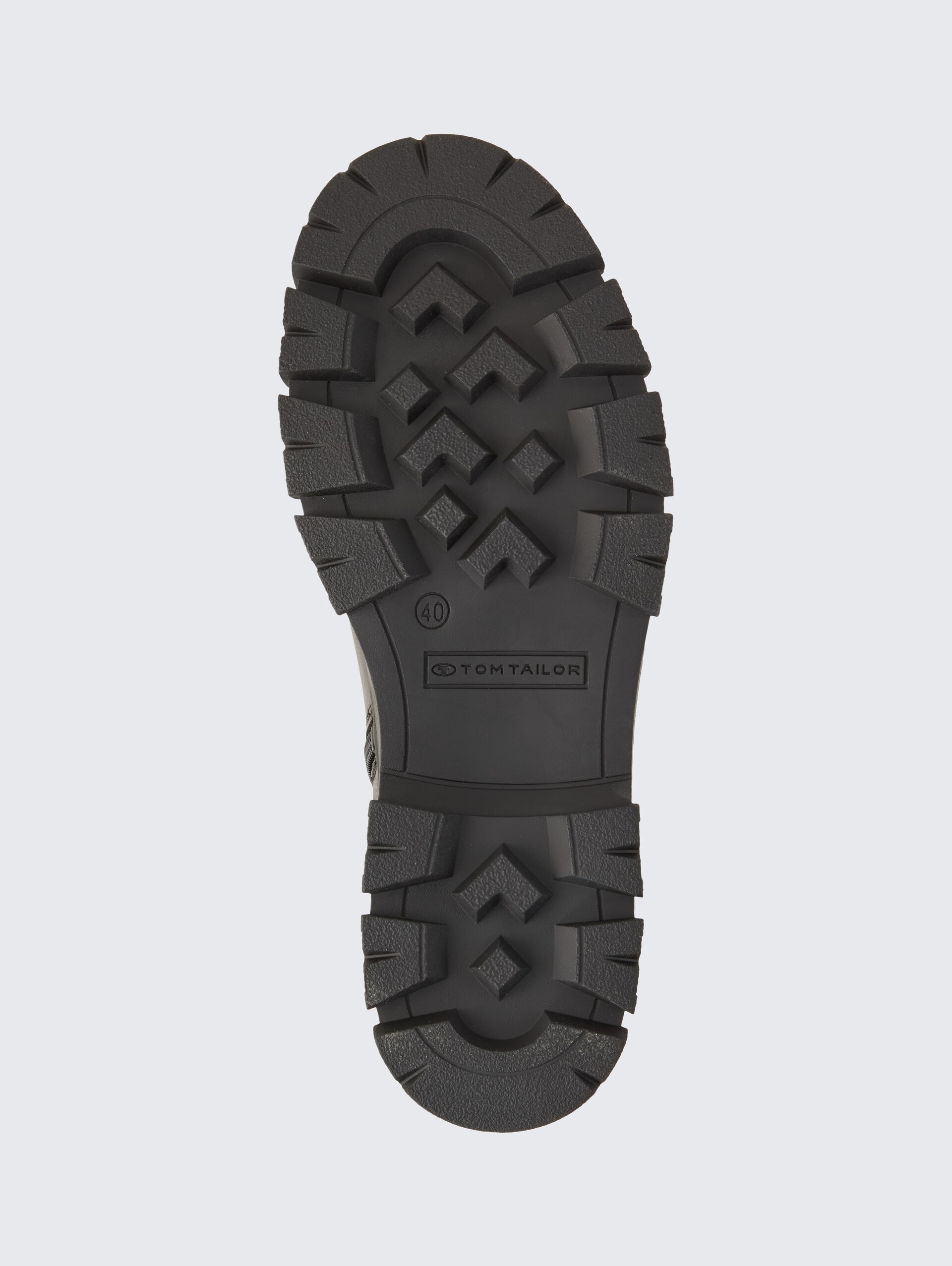 Gefütterte Stiefeletten mit Gummieinsatz - black - Produkt-Ansicht Sohle