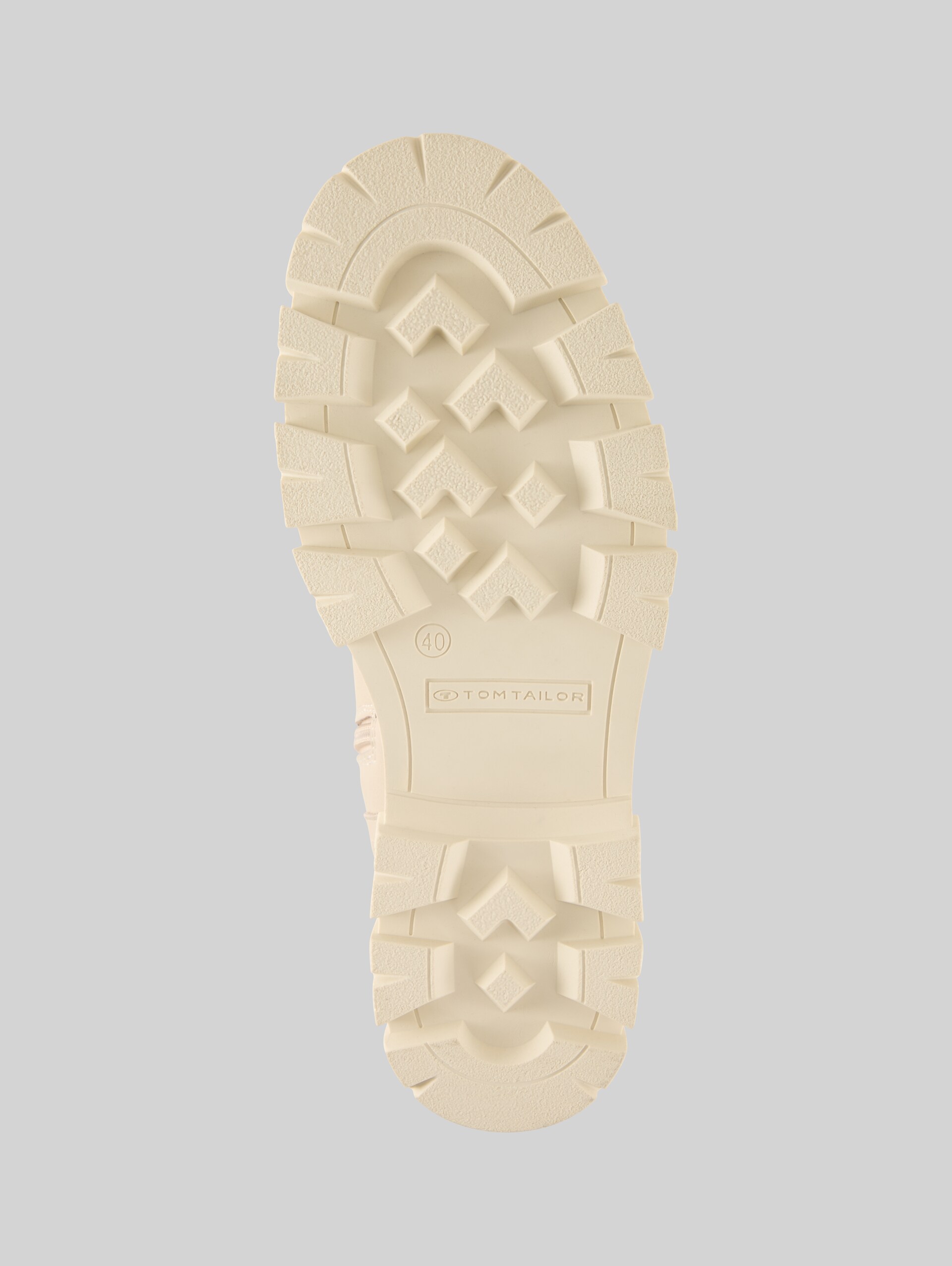 Lined ankle boots with rubber insert - cream - Product view sole 