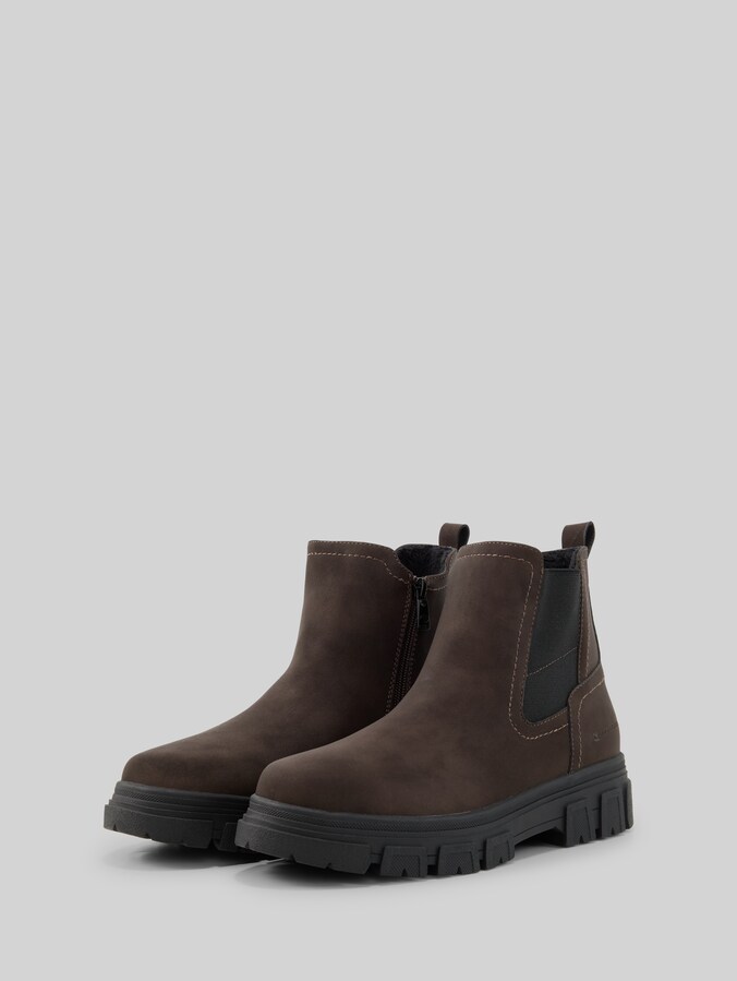 Stiefeletten aus Wildlederimitat von Women, mokka