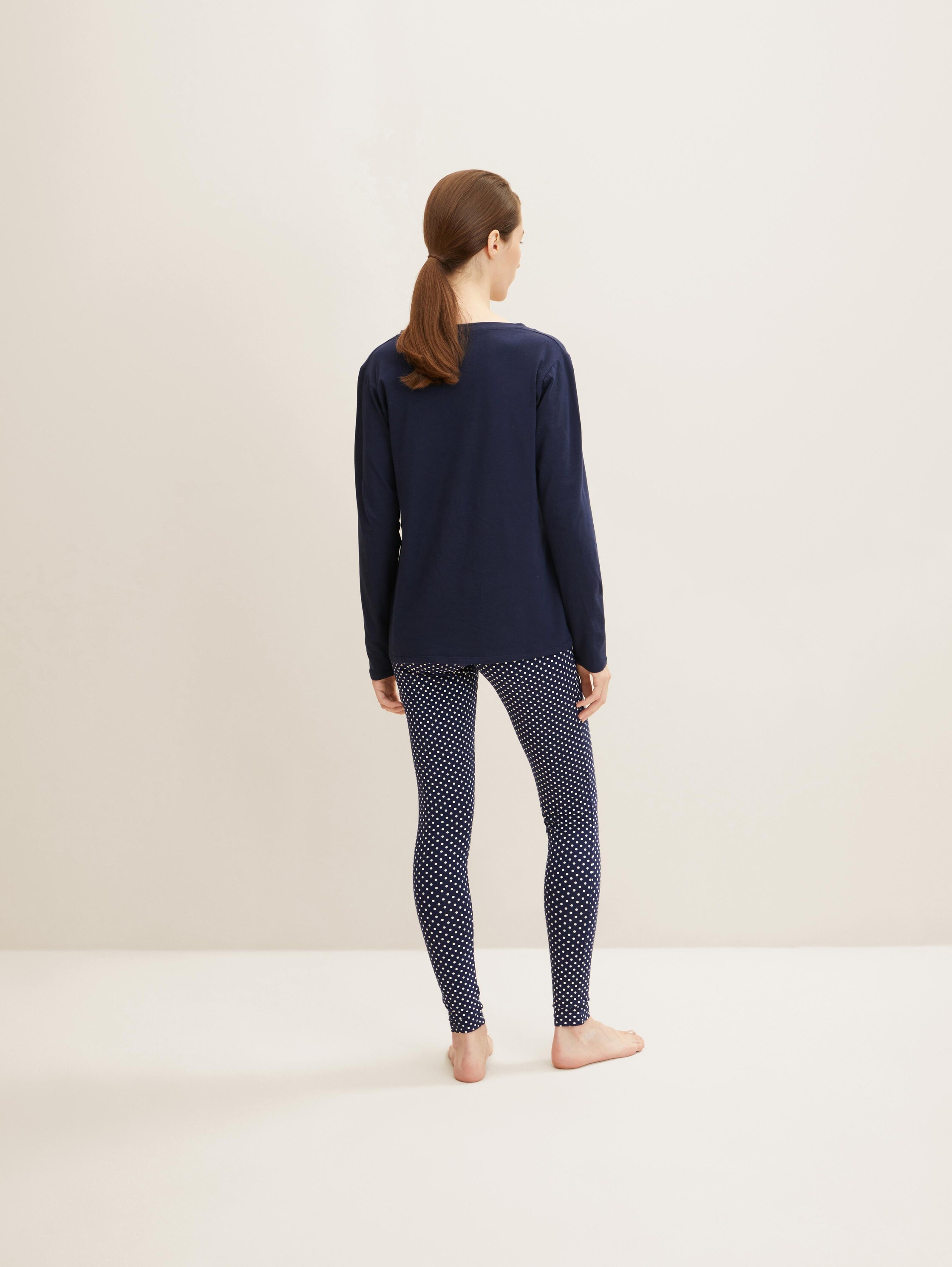 Leggings de pyjama à pois - bleu - 