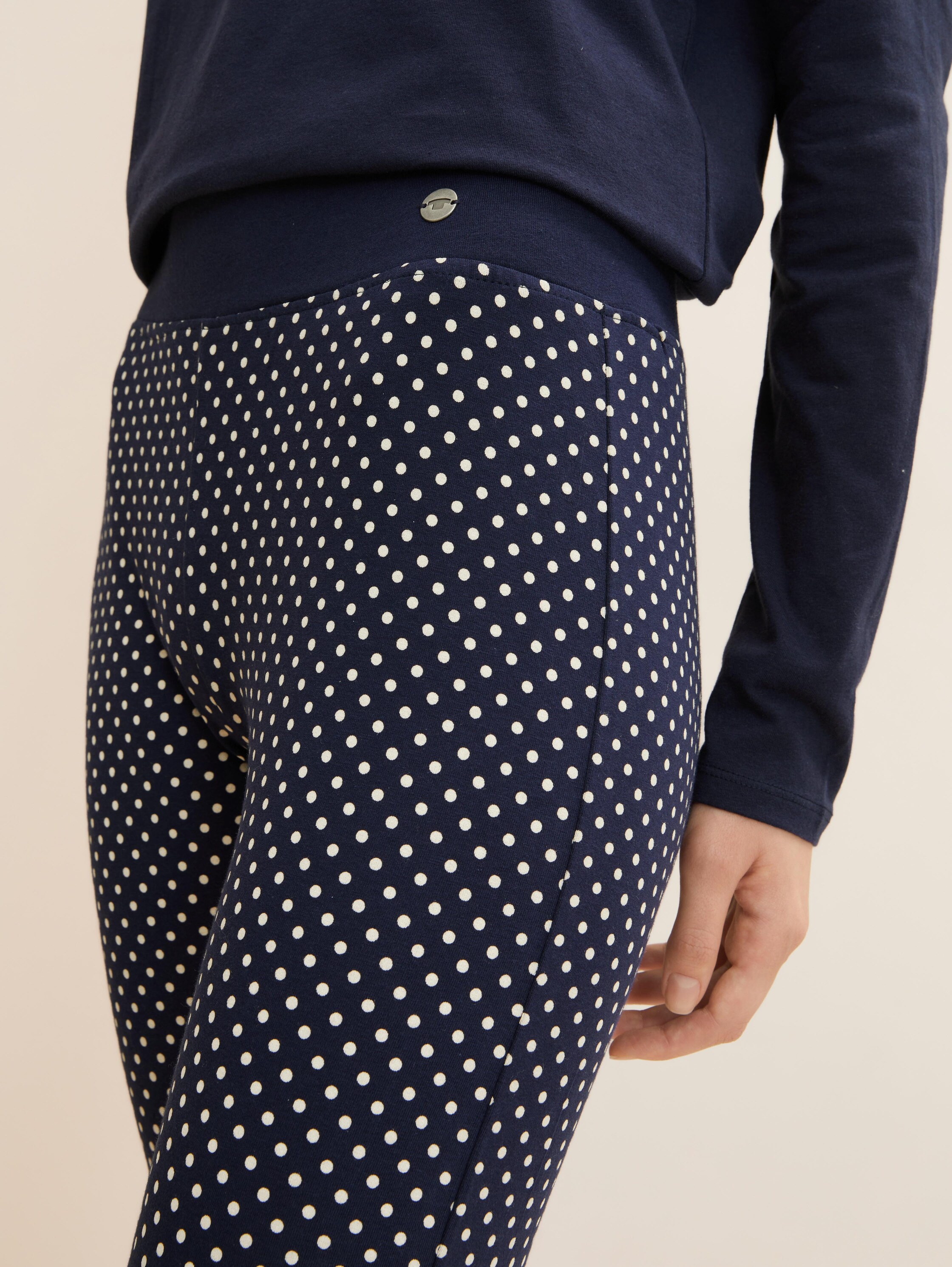 Pyjama-Leggings mit Punktemuster - dark_blue_allover - 