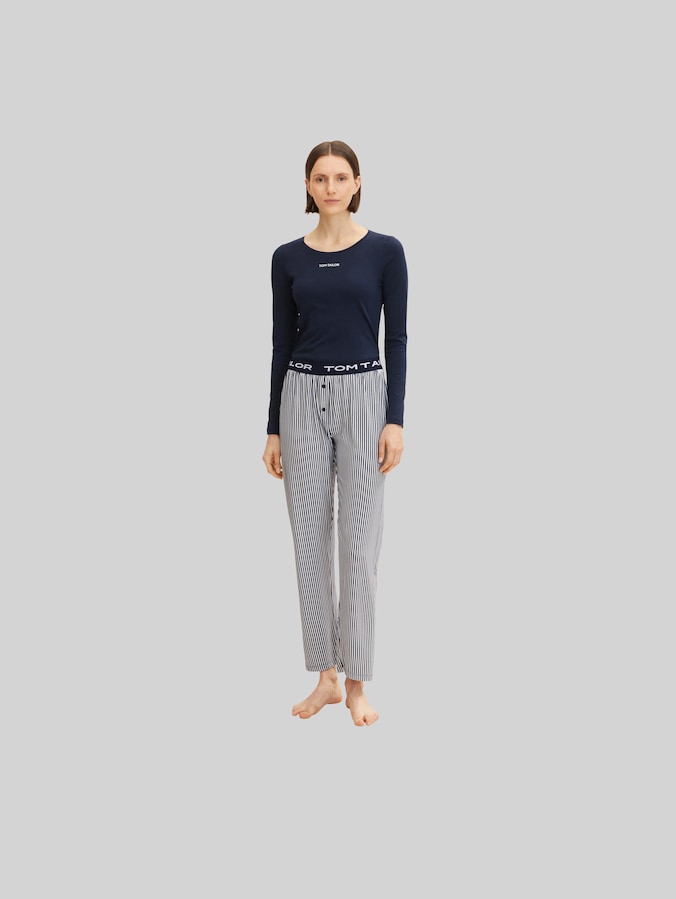 Pyjamahose mit Streifenmuster von Women, blue stripes