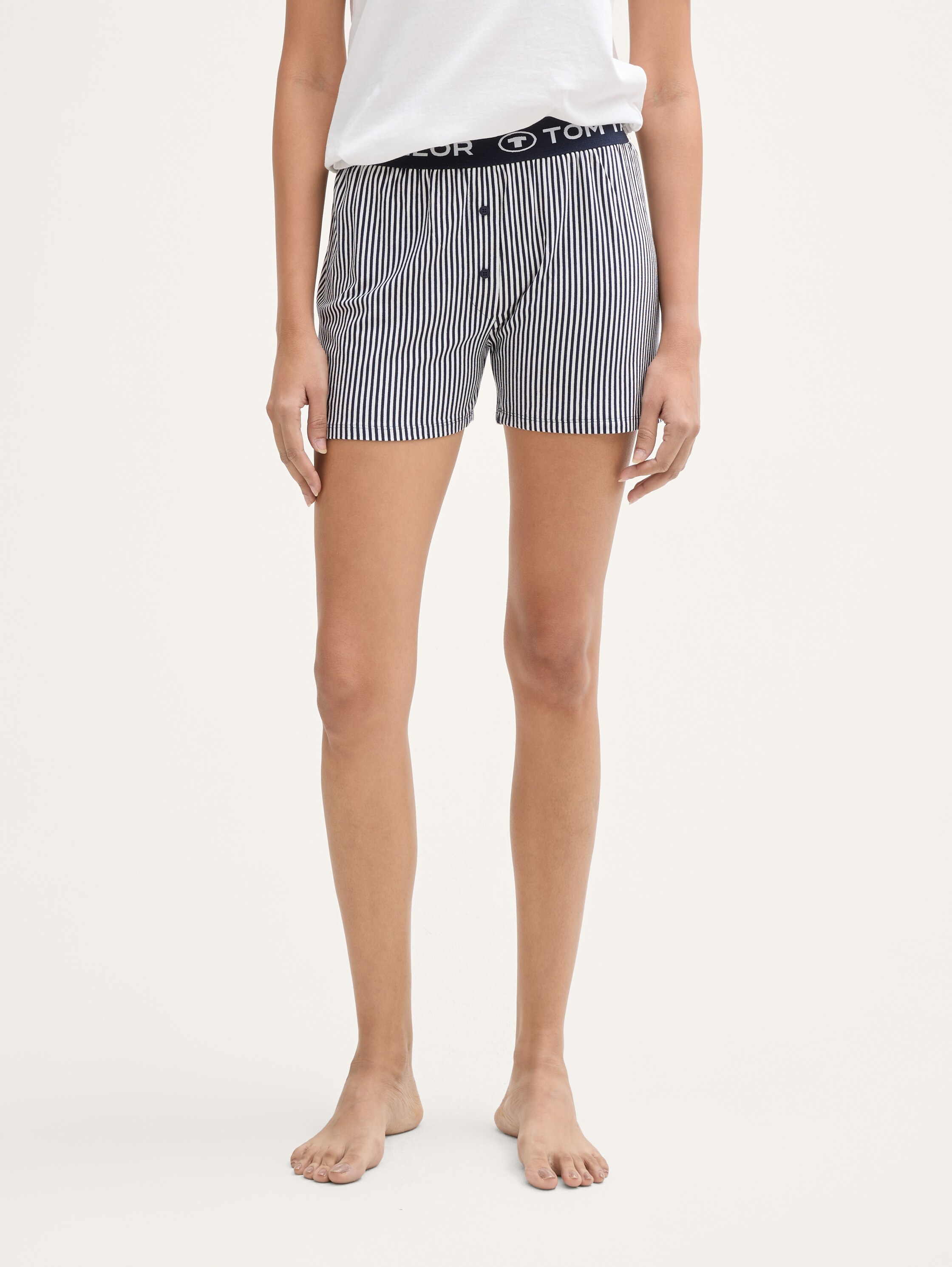 Pyjamashort met streeppatroon - blue_stripes - 