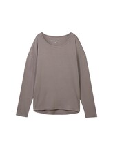 Sélectionné, Loungewear T-shirt à manches longues par Tom Tailor, gris