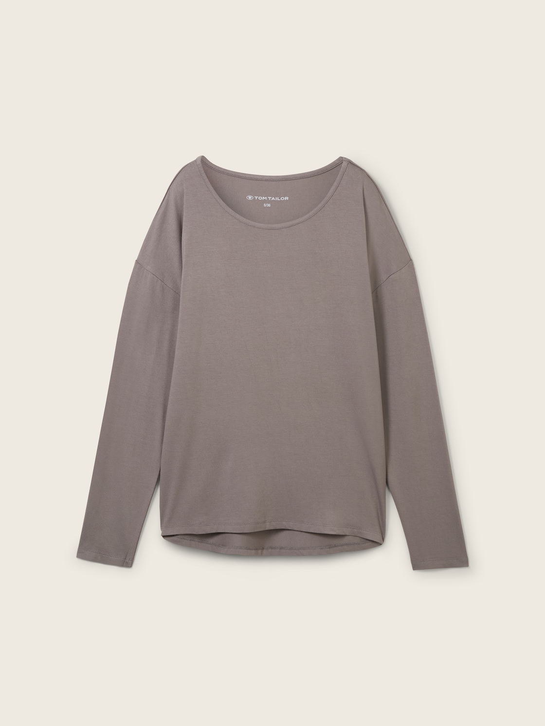 Loungewear Langarmshirt - grey-medium-solid - Vorder-Produkt-Ansicht